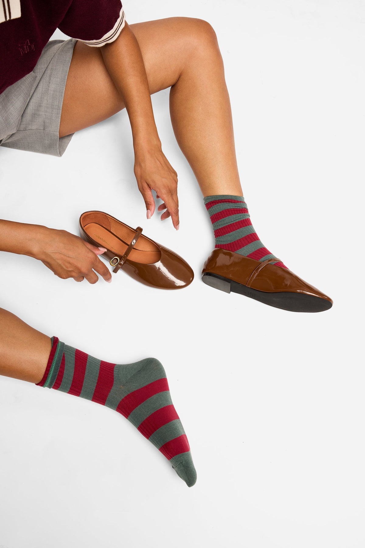 "INTENTIONALLY __________." Larisa Patent Mary Jane Ballet Flat