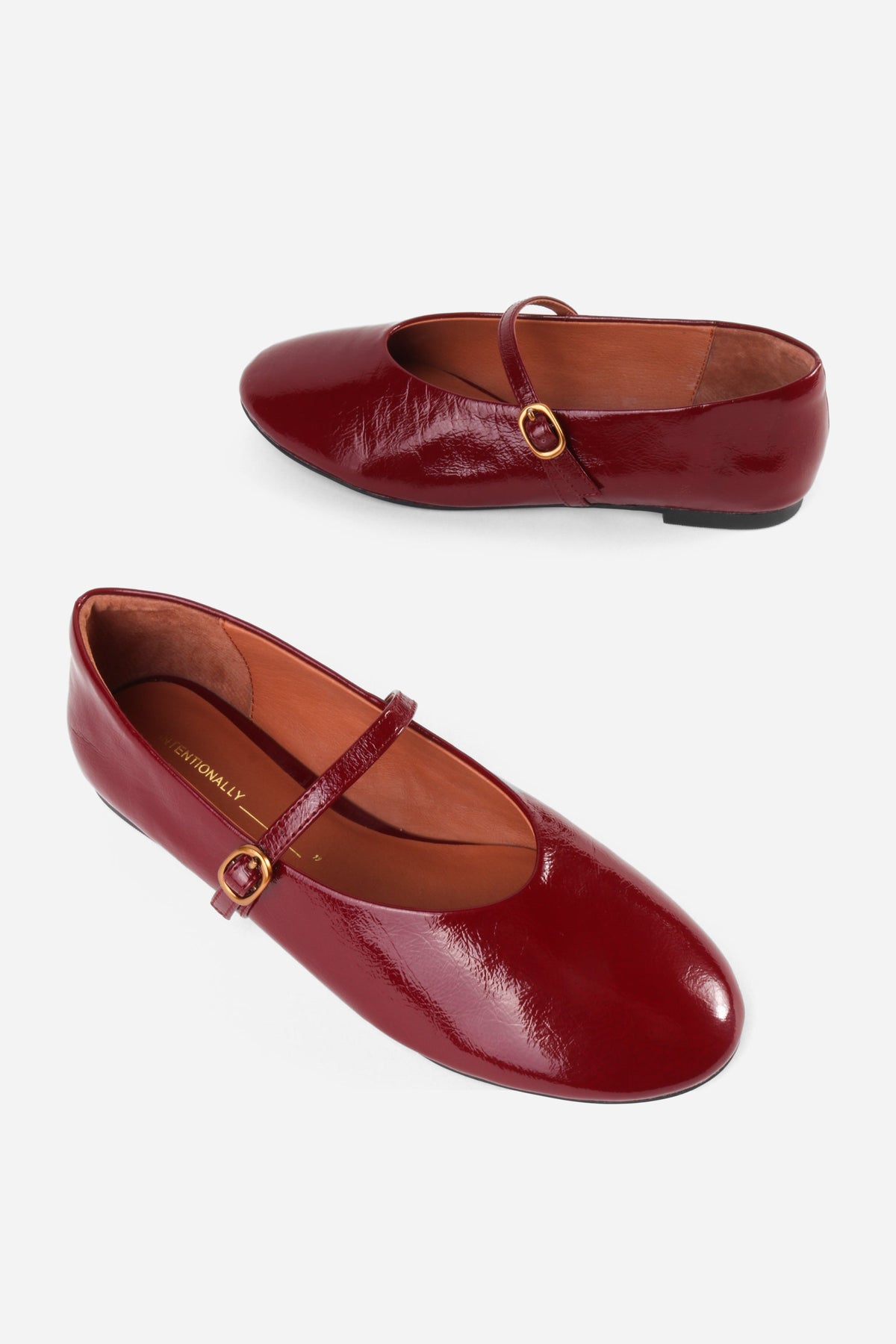 "INTENTIONALLY __________." Larisa Patent Mary Jane Ballet Flat