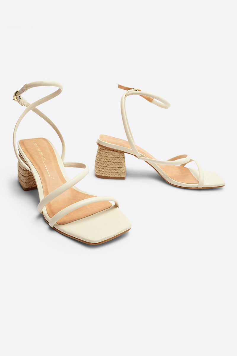 "INTENTIONALLY __________." Limo Heeled Sandal