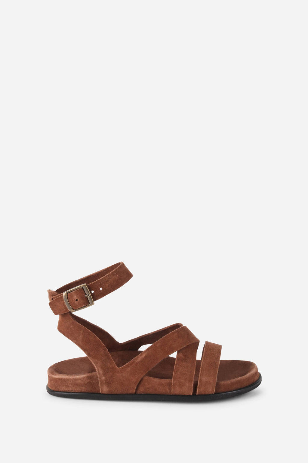"INTENTIONALLY __________." Myko Ankle Strap Flat Sandal