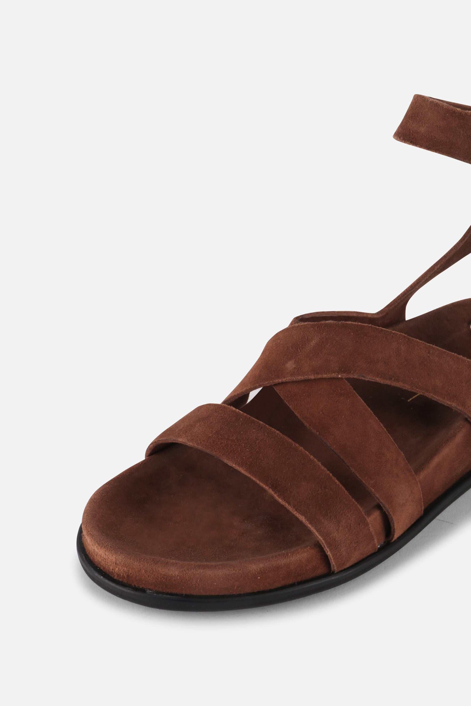 "INTENTIONALLY __________." Myko Ankle Strap Flat Sandal