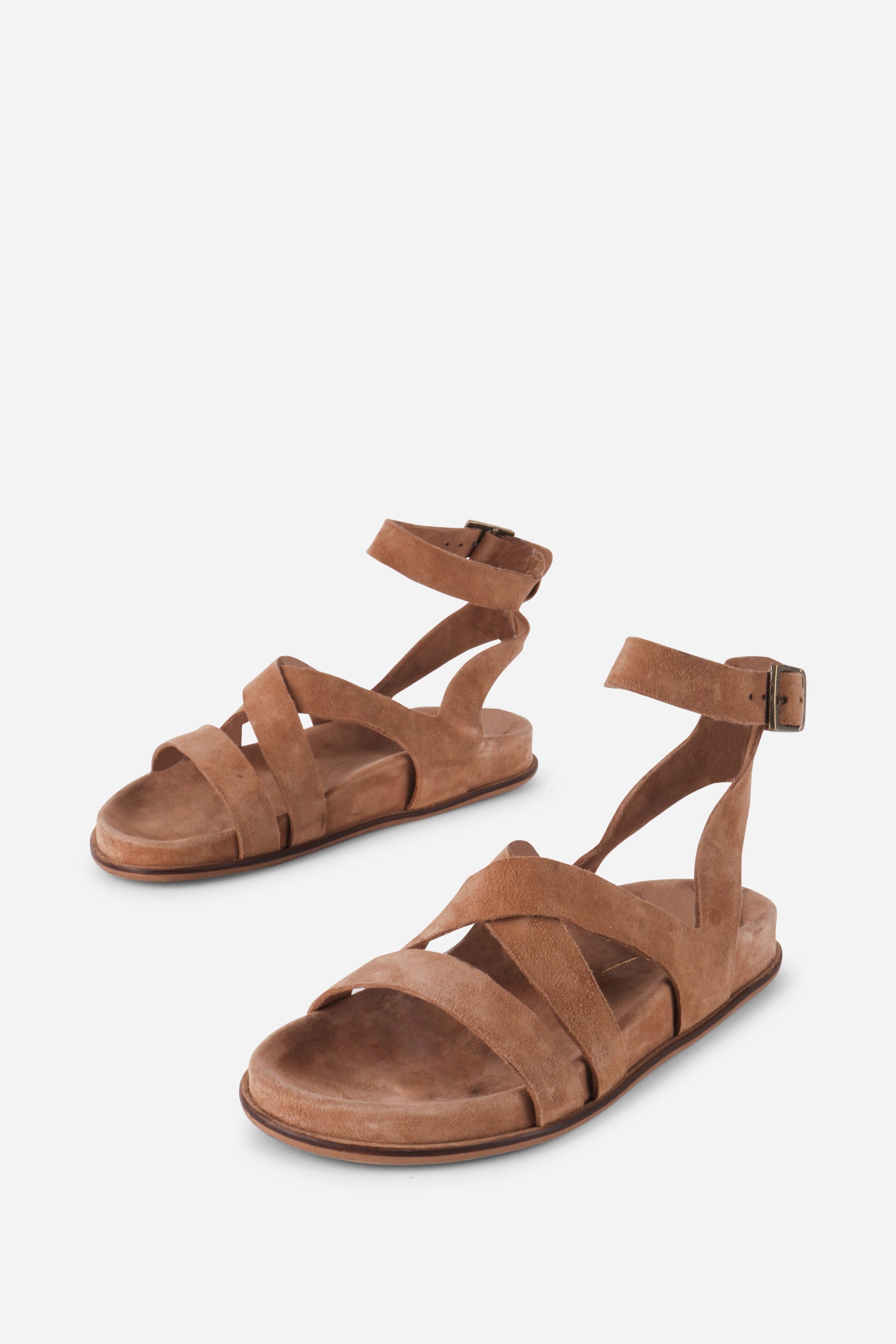 "INTENTIONALLY __________." Myko Ankle Strap Flat Sandal