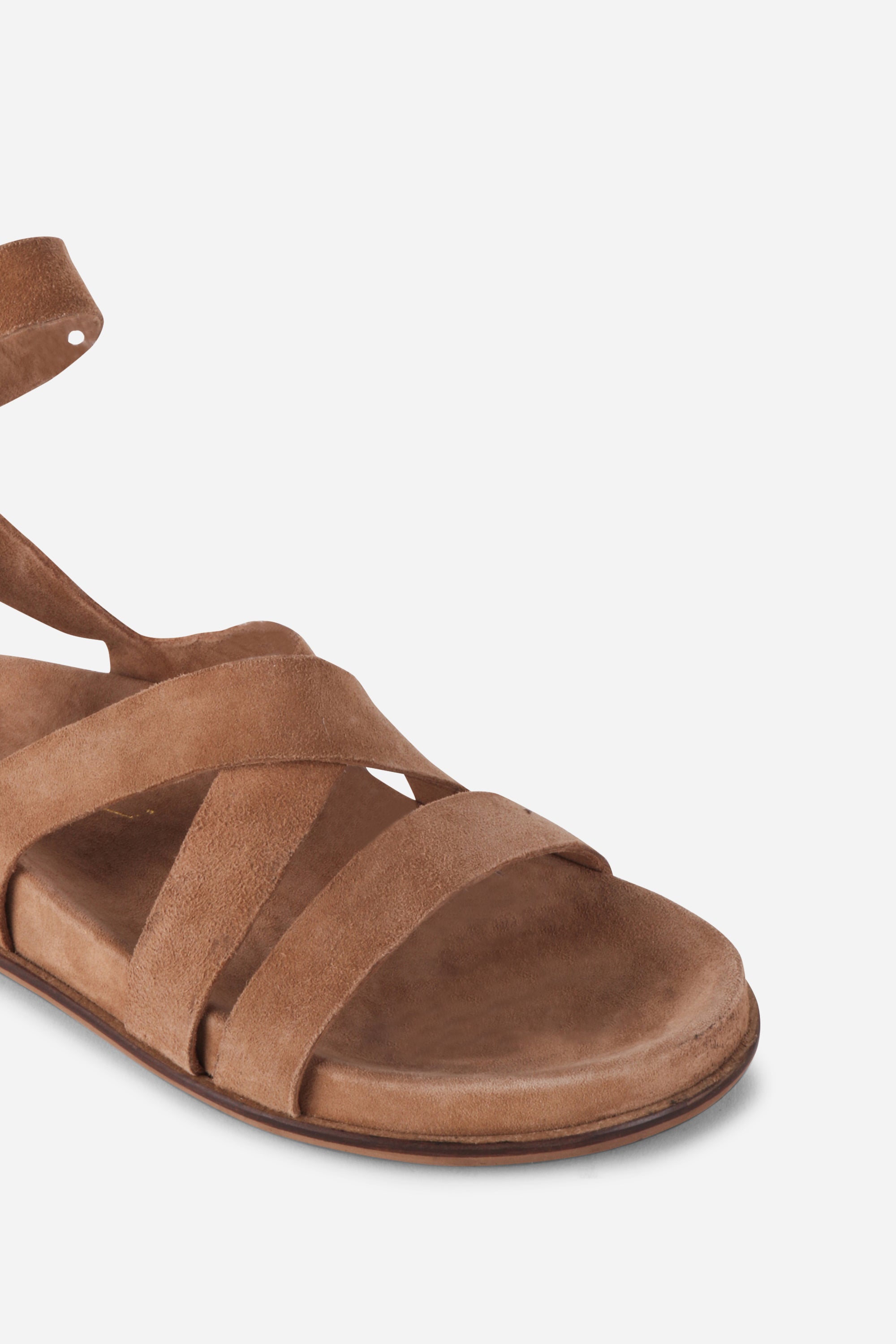 "INTENTIONALLY __________." Myko Ankle Strap Flat Sandal