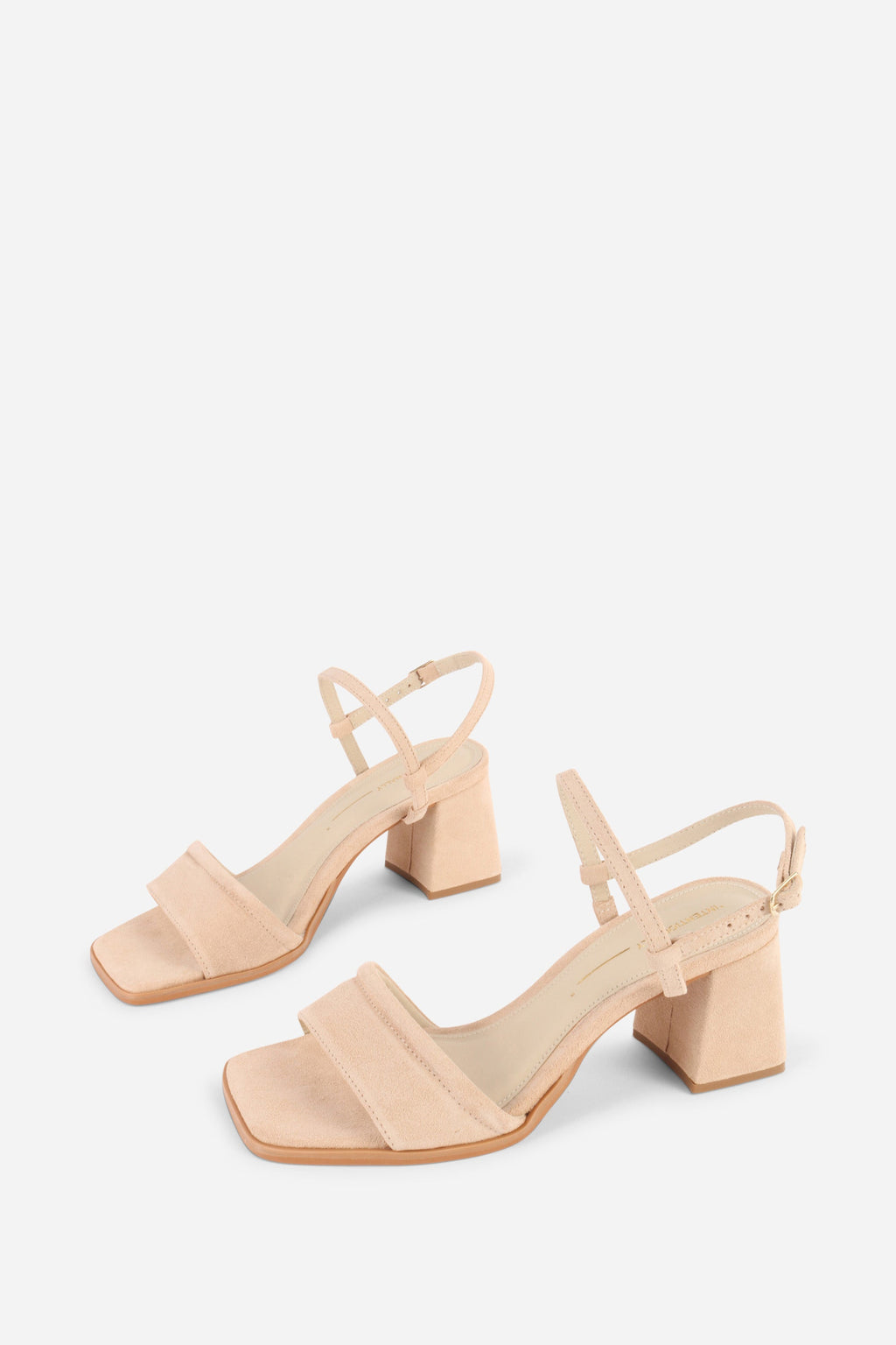 "INTENTIONALLY __________." VALIDATED SUEDE HEEL - FOG/OATMILK