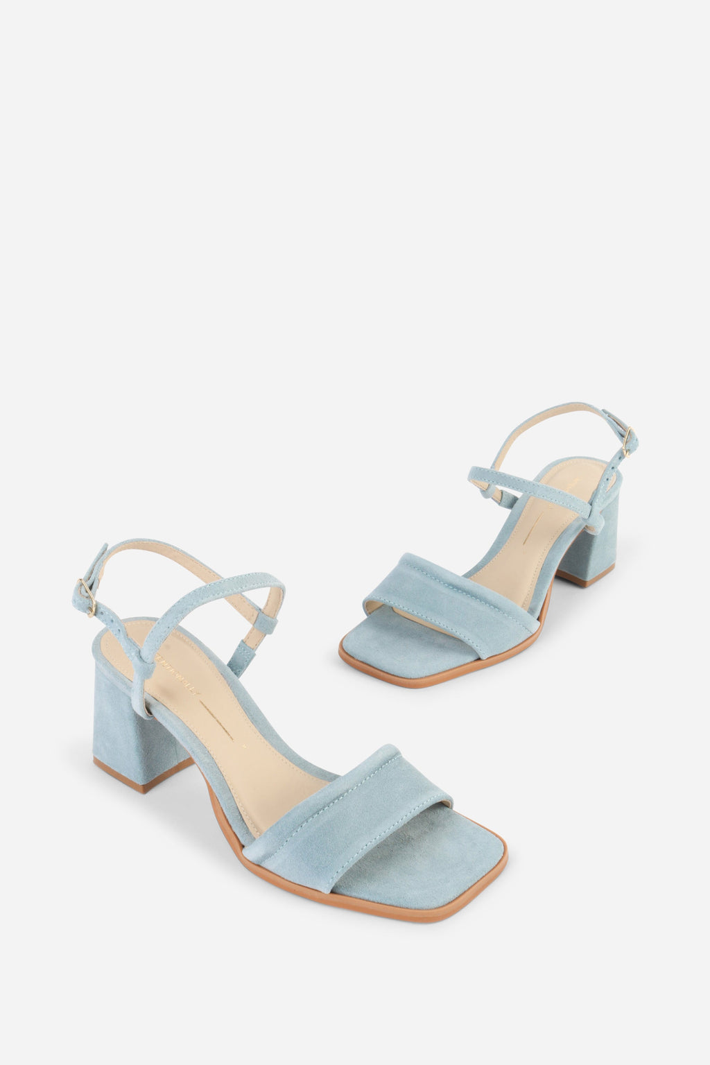 "INTENTIONALLY __________." VALIDATED SUEDE HEEL - FOG/OATMILK