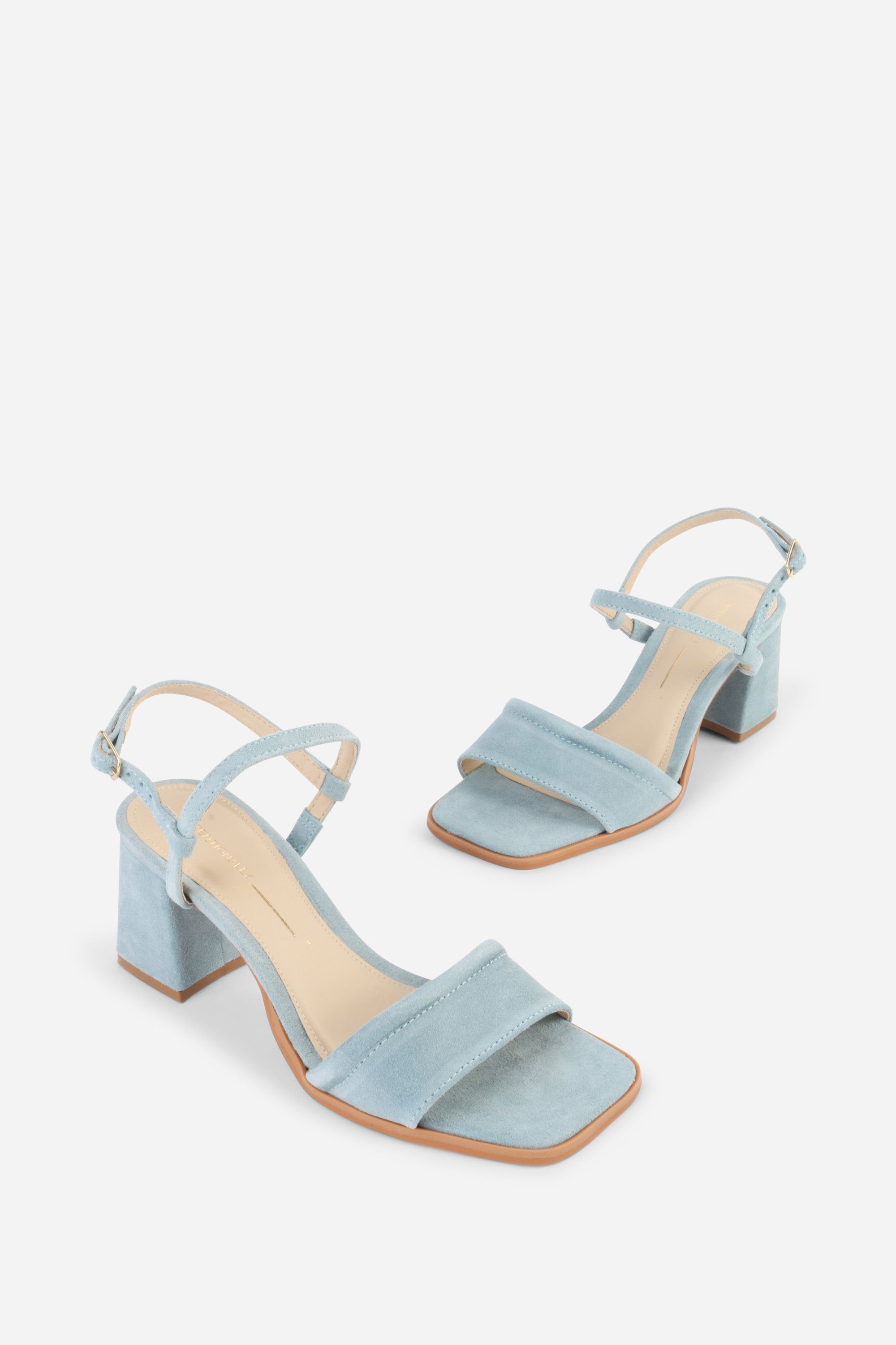 "INTENTIONALLY __________." VALIDATED SUEDE HEEL - FOG/OATMILK