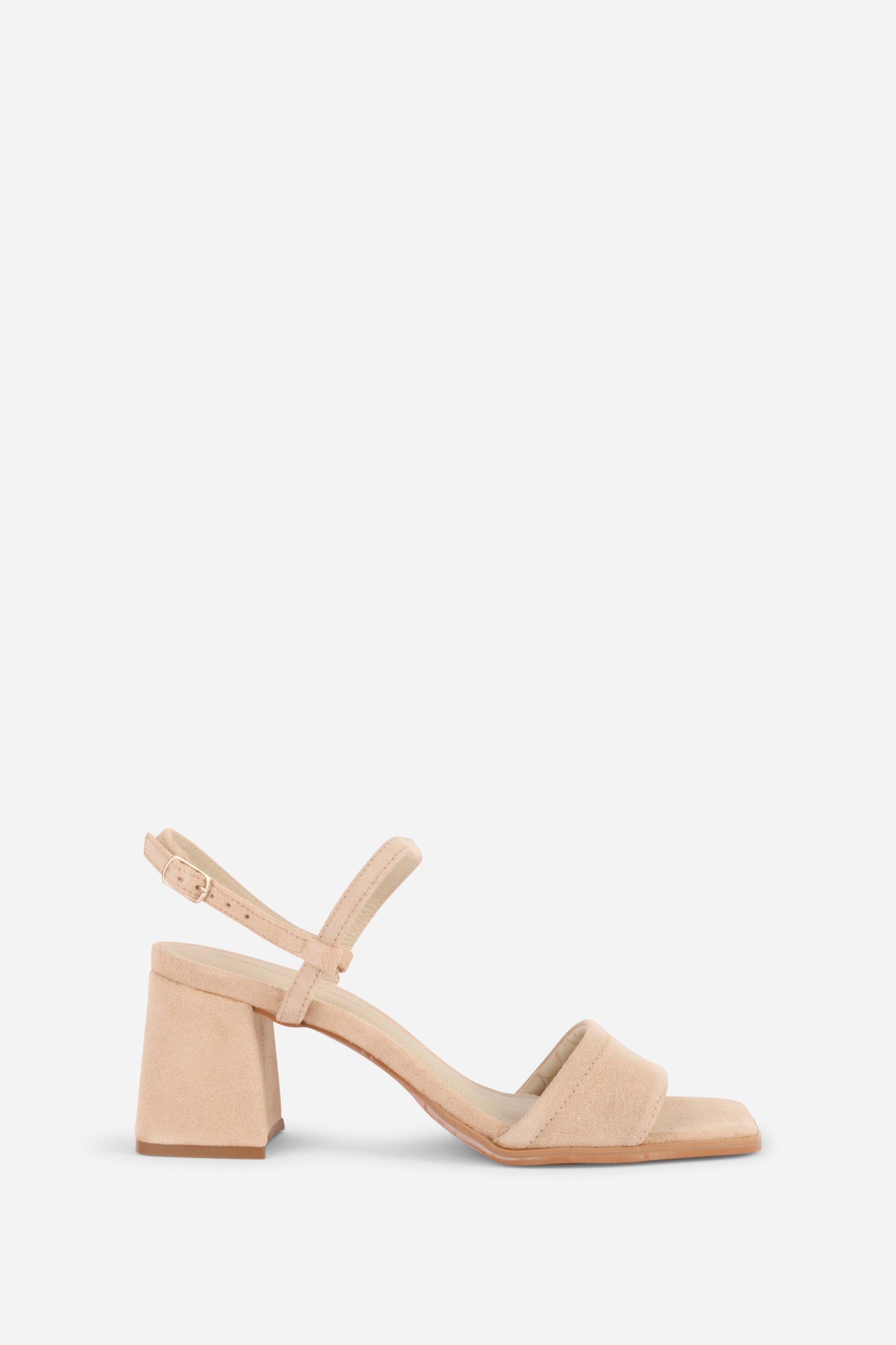 "INTENTIONALLY __________." VALIDATED SUEDE HEEL - FOG/OATMILK