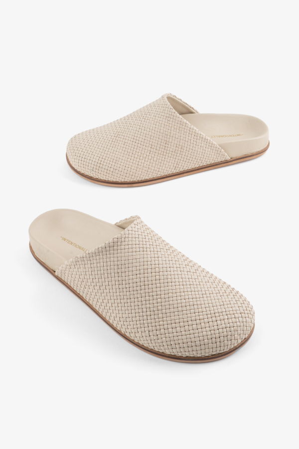 INTENTIONALLY __________. AGATHA WOVEN SLIP ON MULE