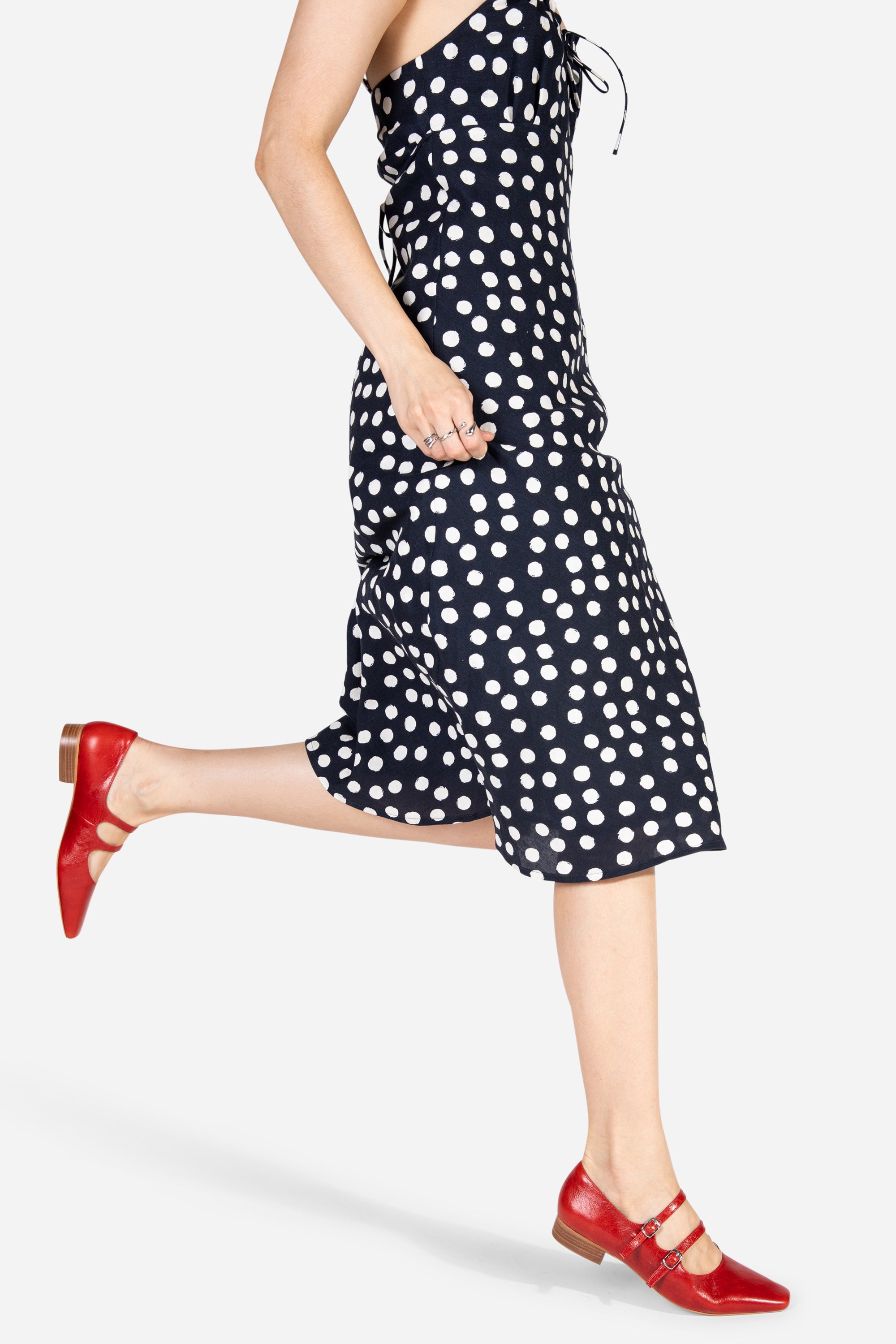 INTENTIONALLY __________. Calculated Leather Mary Jane Flat - Cherry