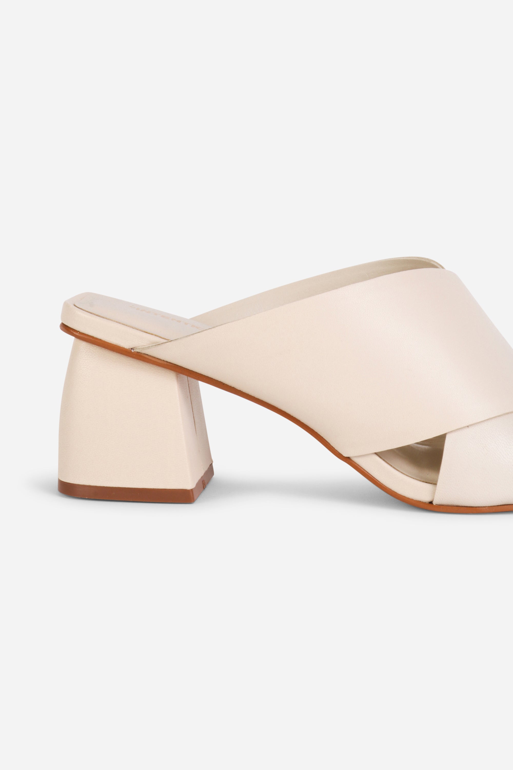INTENTIONALLY __________. Lefty Mule Heel Sandals