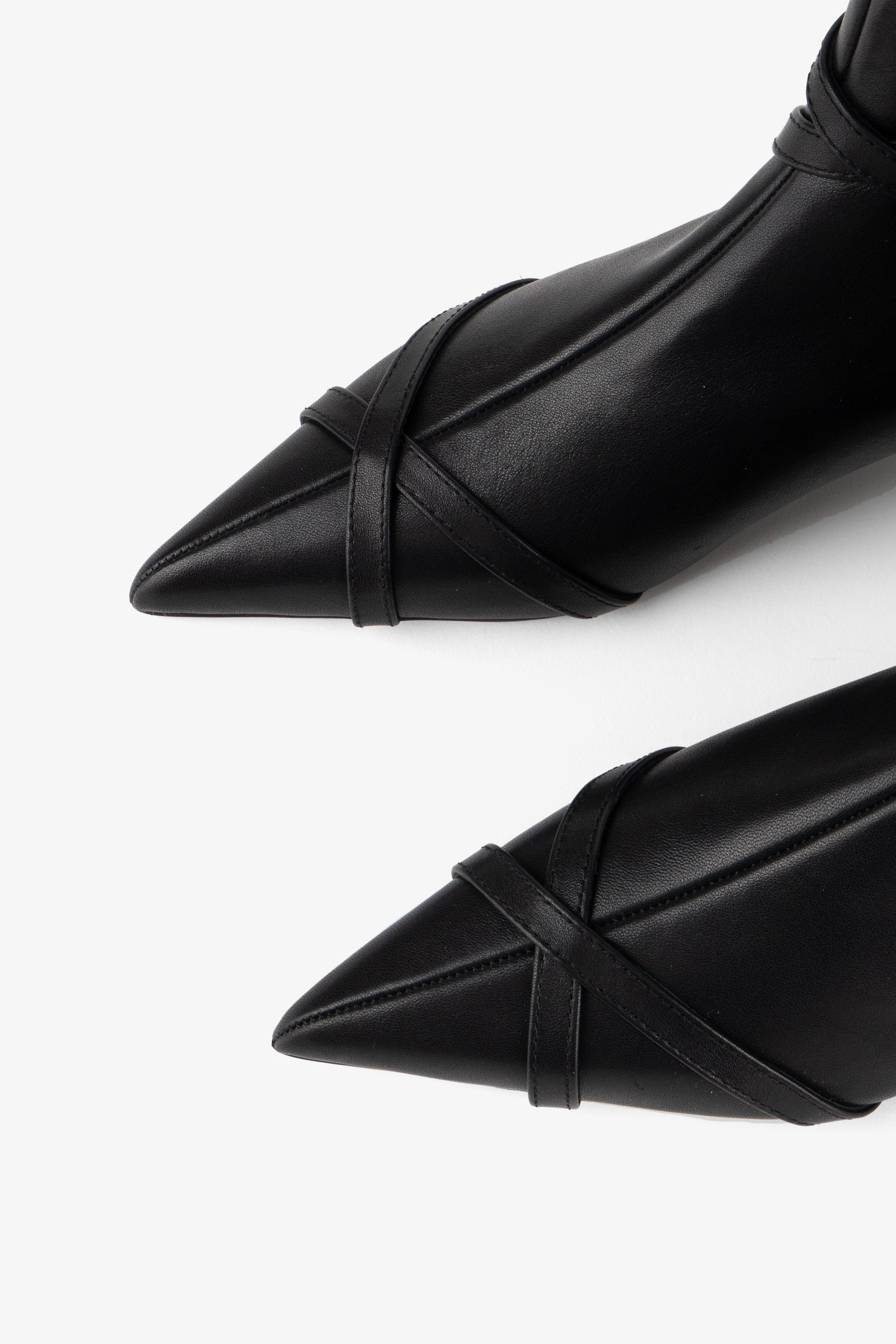 INTENTIONALLY __________. Link Kitten Heel Buckled Ankle Boot - Black