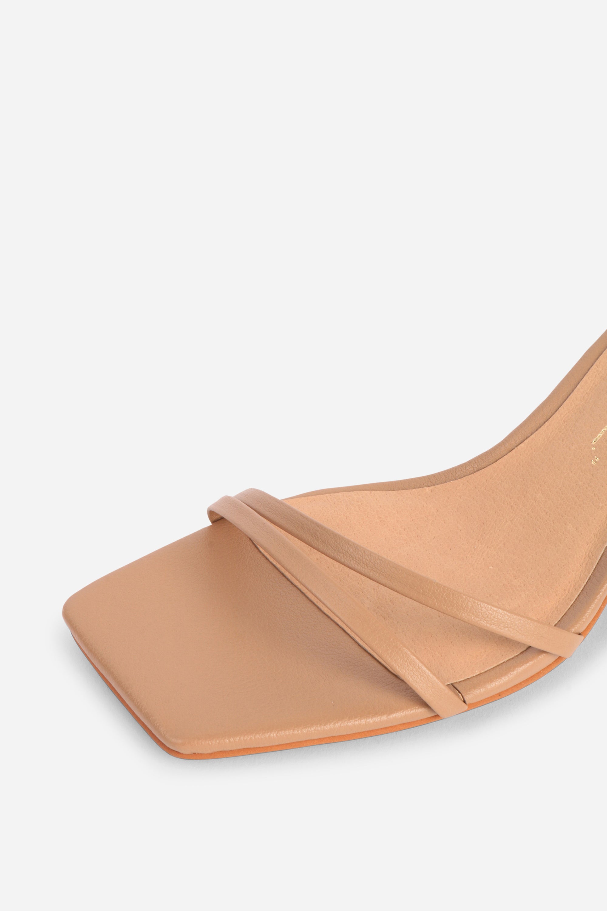 INTENTIONALLY __________. Pretty Please Leather Heel