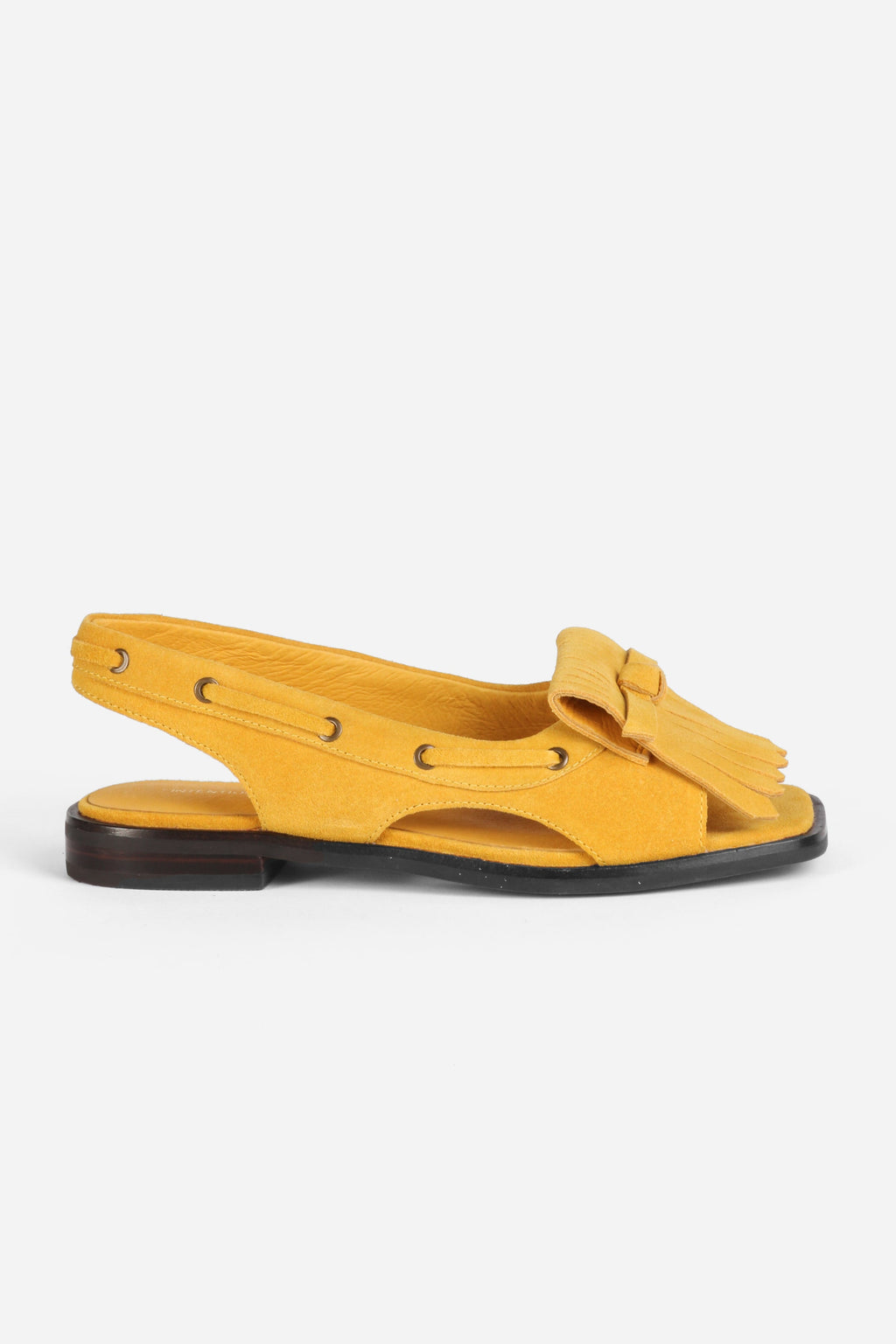 INTENTIONALLY __________. Professor Flat Fringe Sandal - Tawny