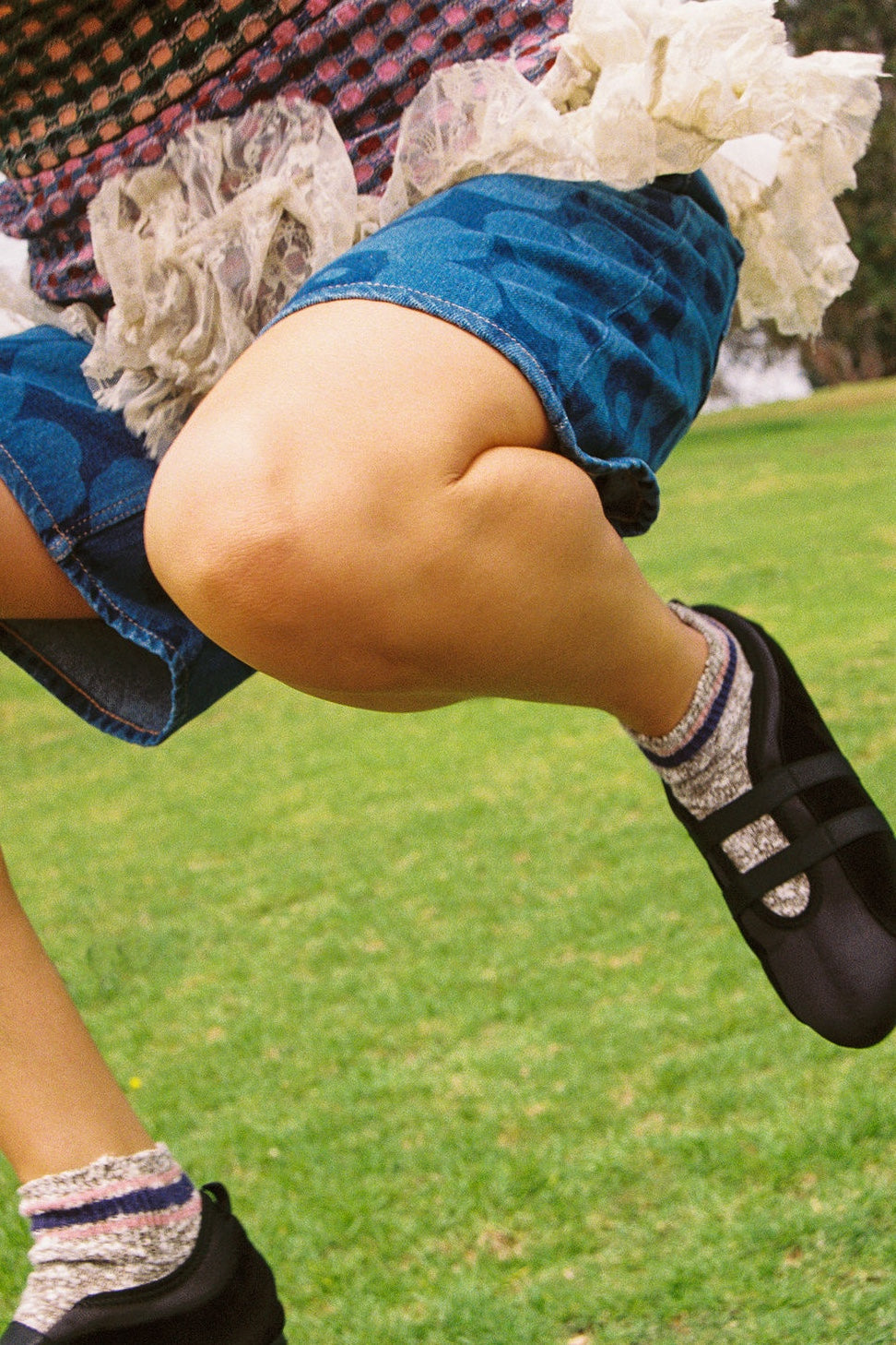 INTENTIONALLY __________. Sporty Suede Slip On Ballet Sneaker