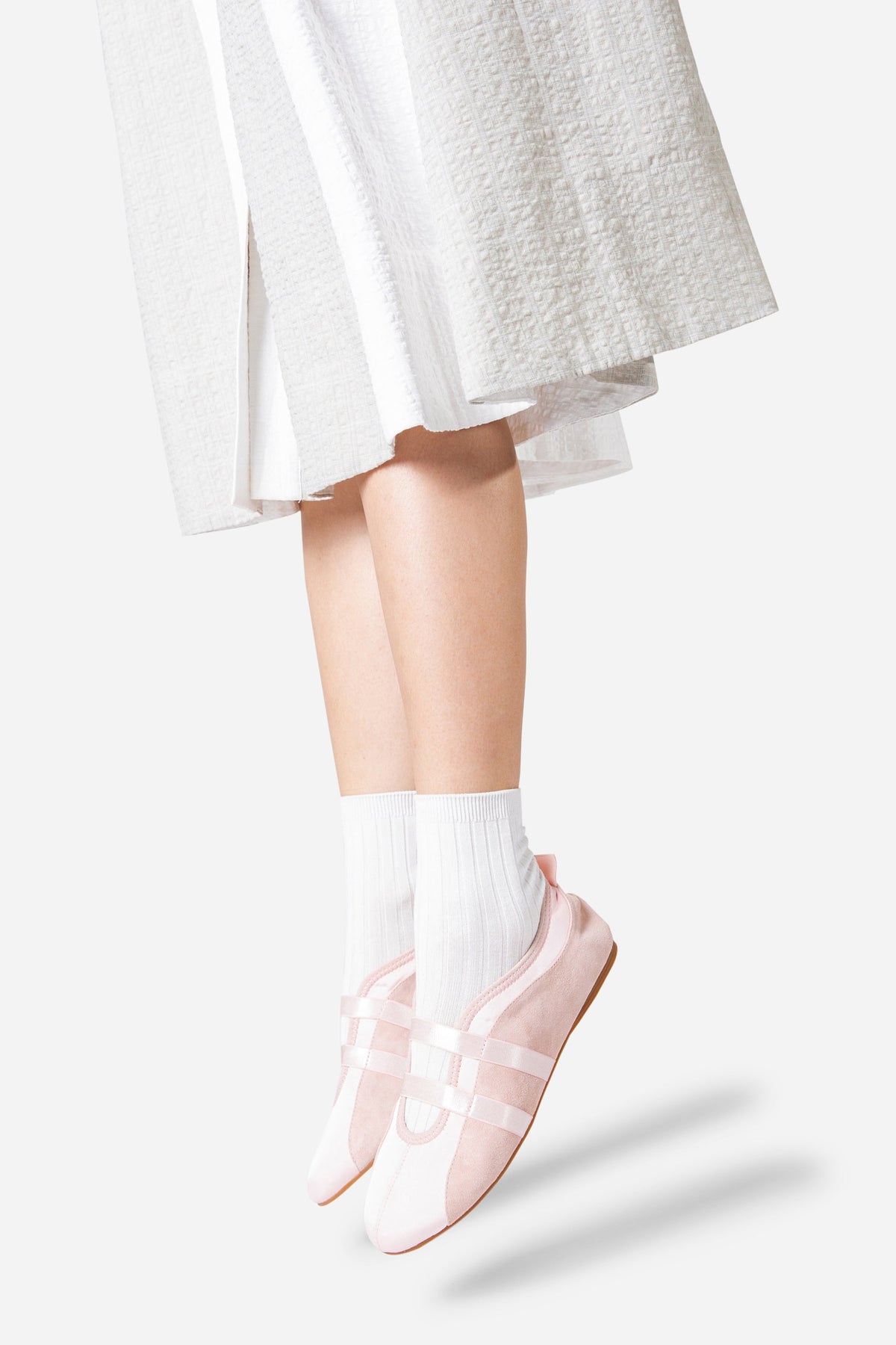 INTENTIONALLY __________. Sporty Suede Slip On Ballet Sneaker