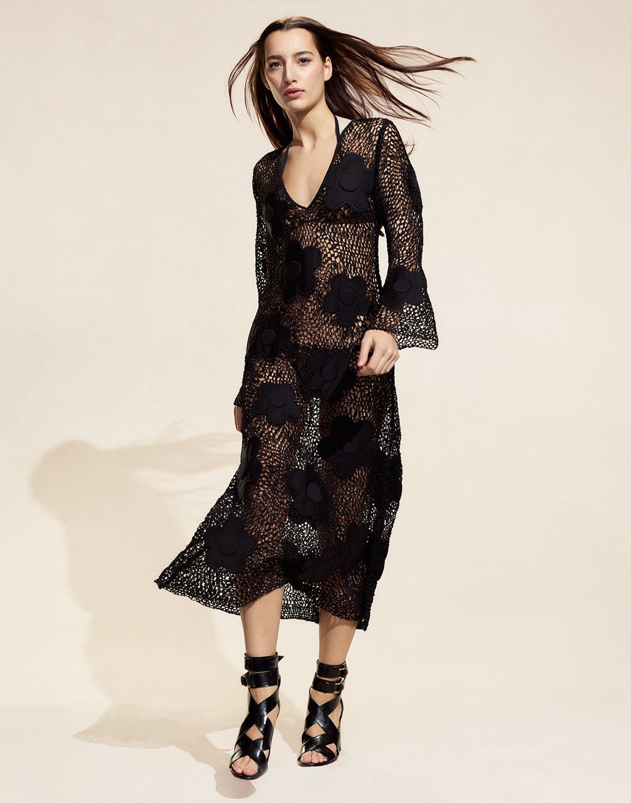 Cynthia Rowley Ibiza Crochet Cover Up - Black