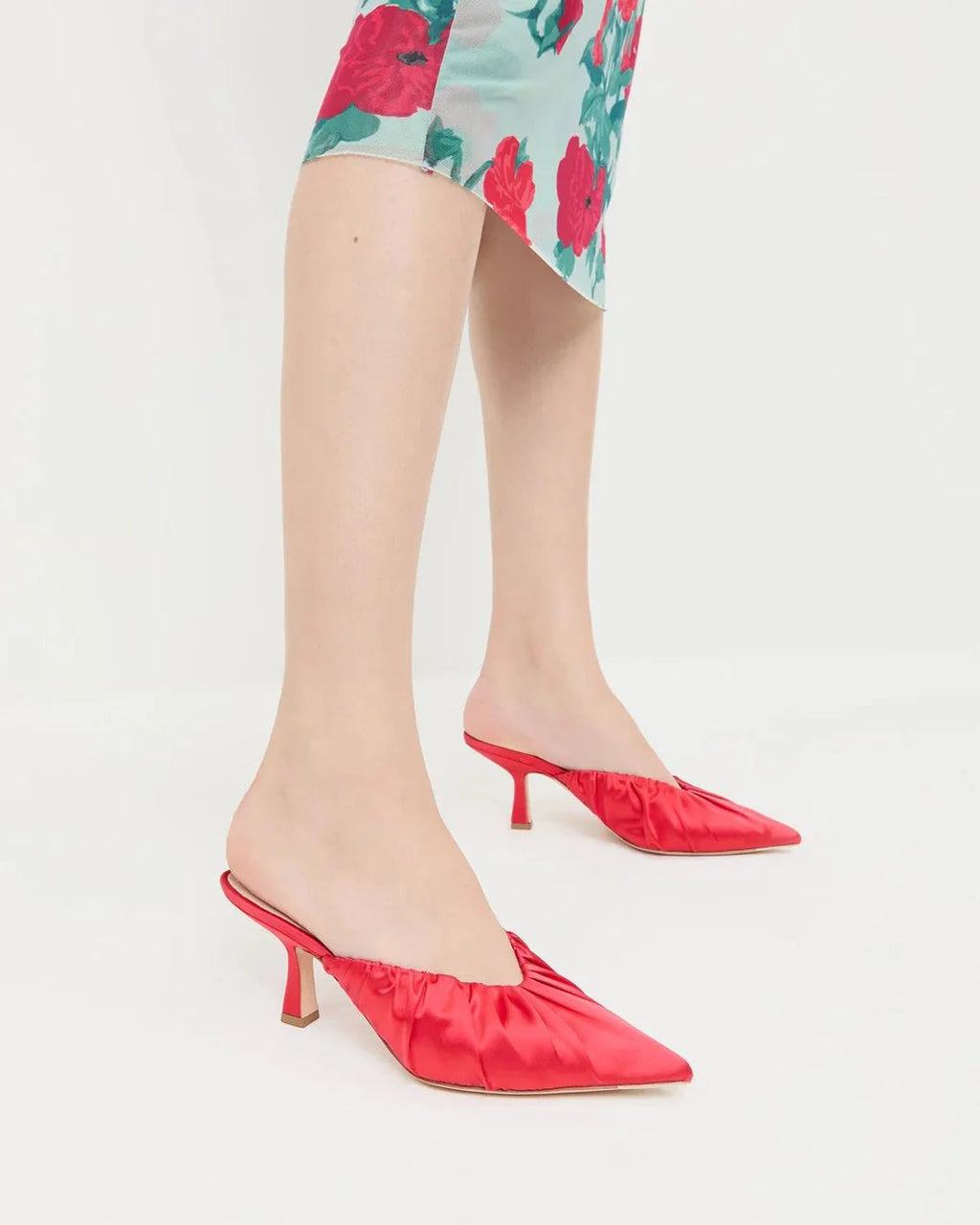 Loeffler Randall Inez Mid-Heel Mule - Red