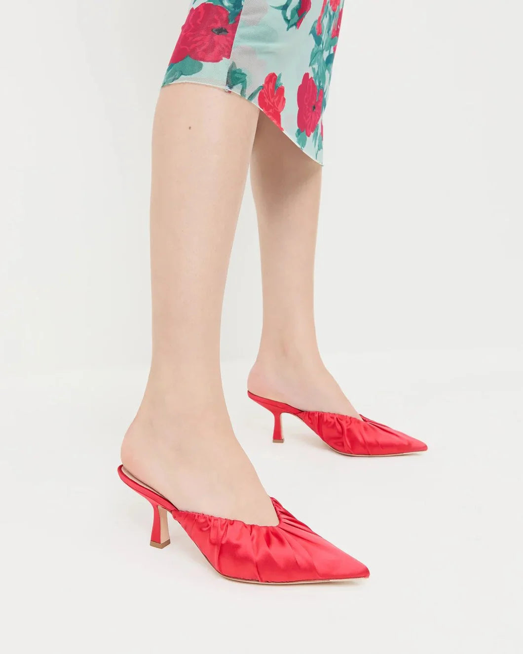 Loeffler Randall Inez Mid-Heel Mule - Red
