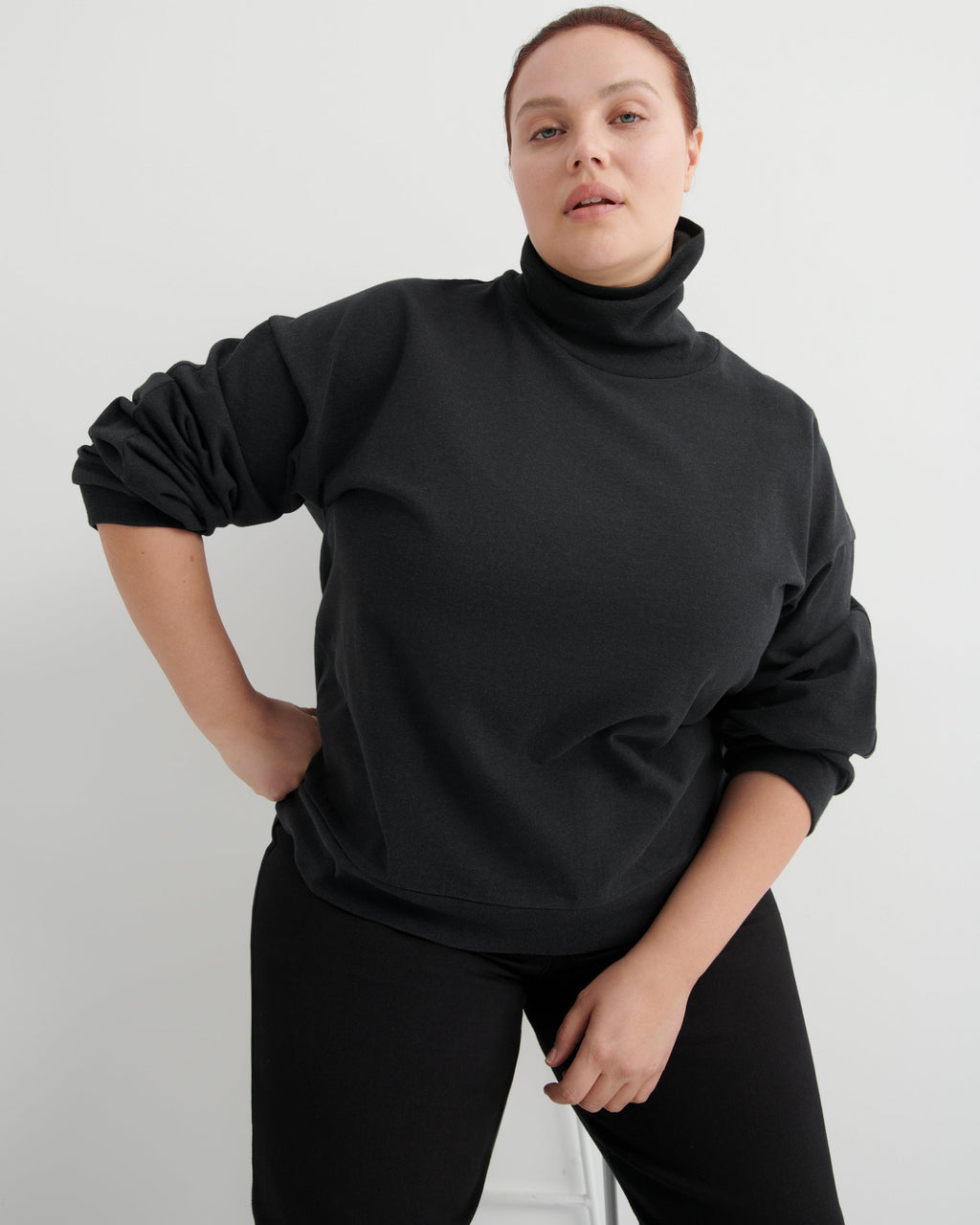 Kowtow Intent Top - Charcoal Marle