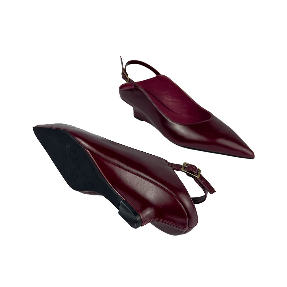 "INTENTIONALLY __________." Lift Micro Wedge Slingback Heel