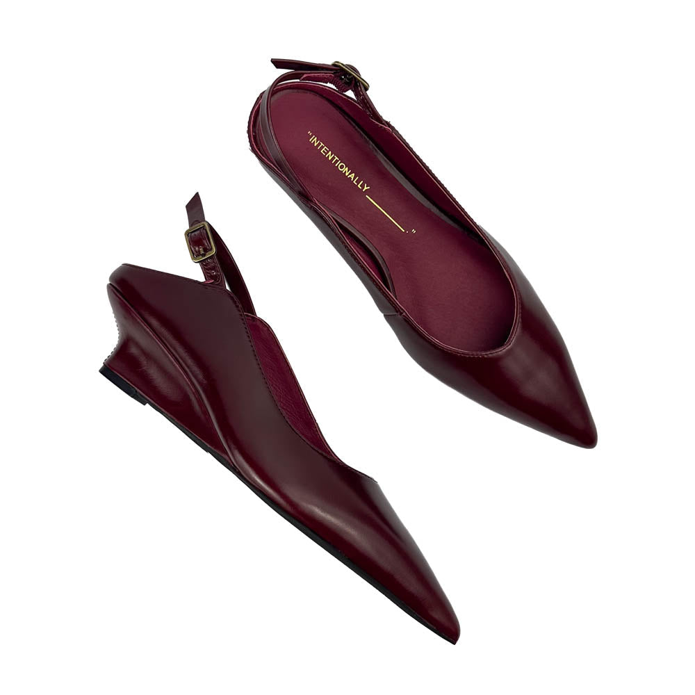 "INTENTIONALLY __________." Lift Micro Wedge Slingback Heel