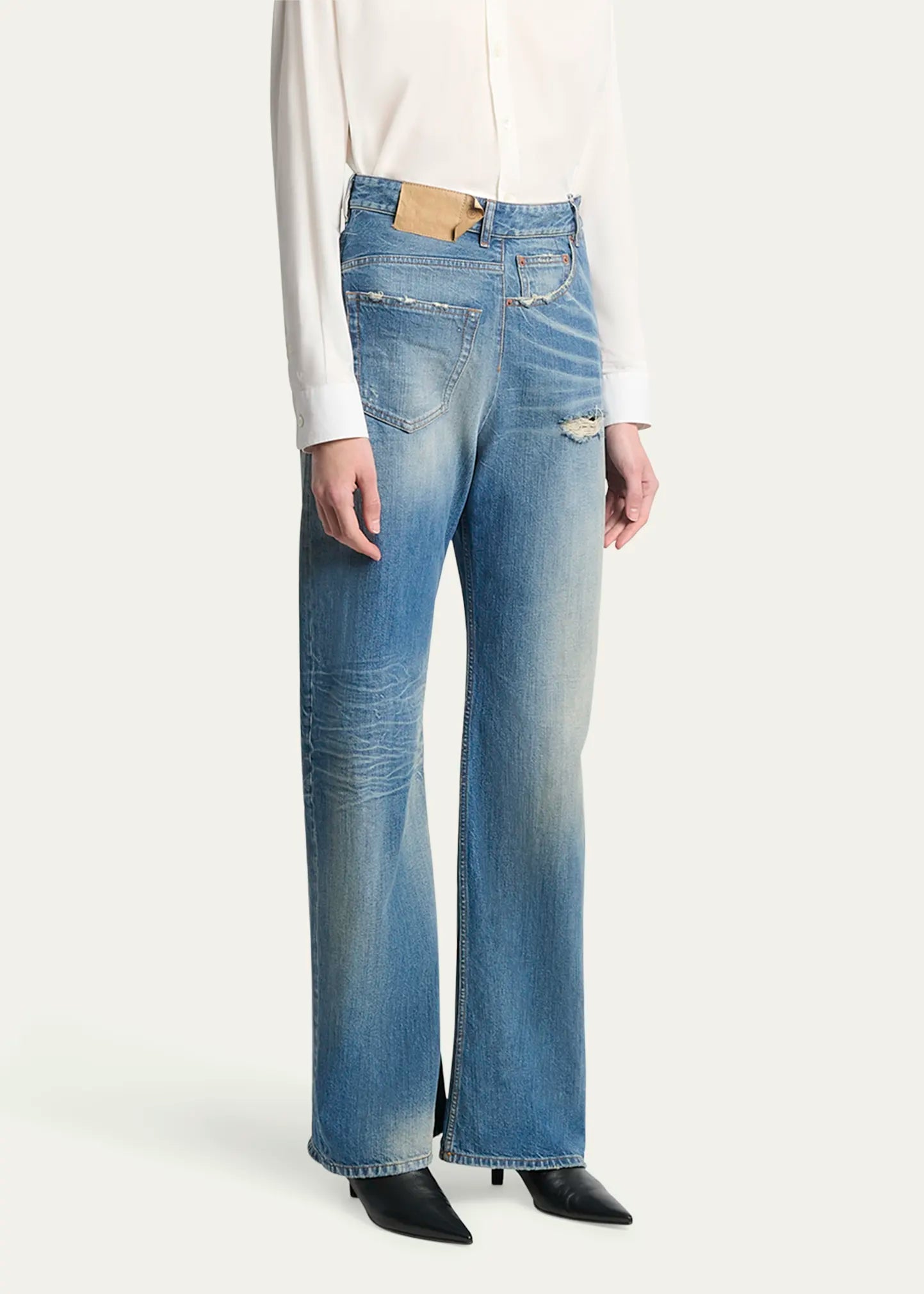 Maison Margiela Inverted Jean in Washed Denim Jeans