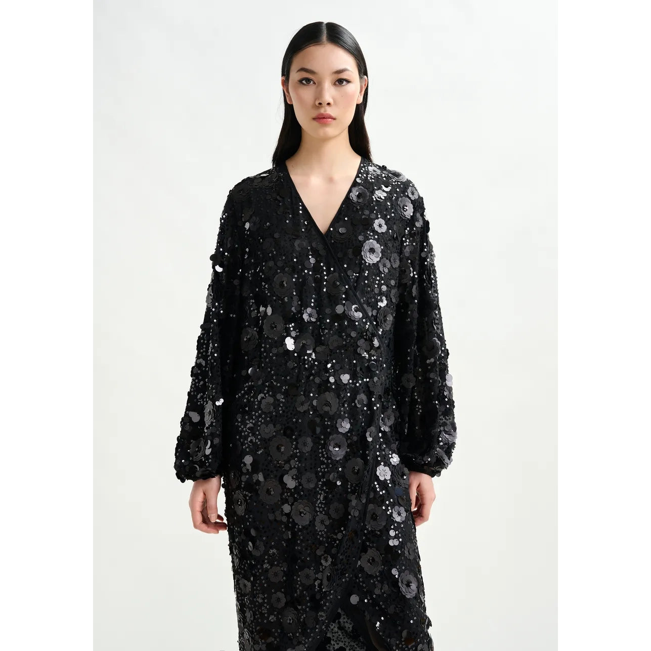 Essentiel Antwerp Ishine Dress - Black Blue Red Floral