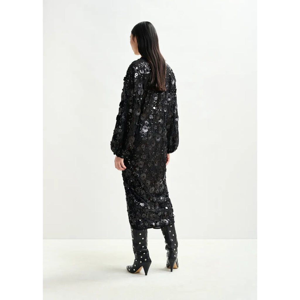 Essentiel Antwerp Ishine Dress - Black Blue Red Floral
