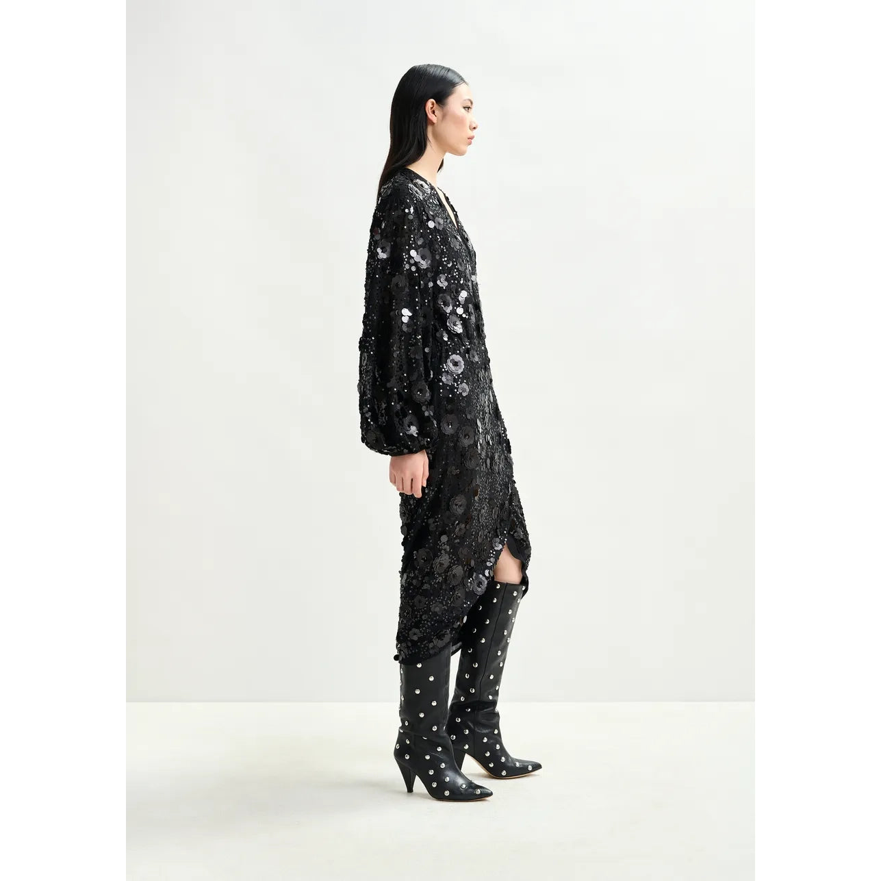 Essentiel Antwerp Ishine Dress - Black Blue Red Floral