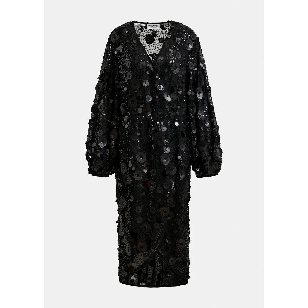 Essentiel Antwerp Ishine Dress - Black Blue Red Floral