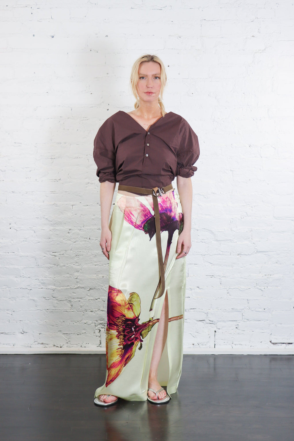 Issey Miyake Pressed Flora Pleats Skirt - Peony