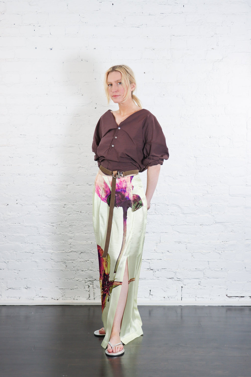 Issey Miyake Pressed Flora Pleats Skirt - Peony