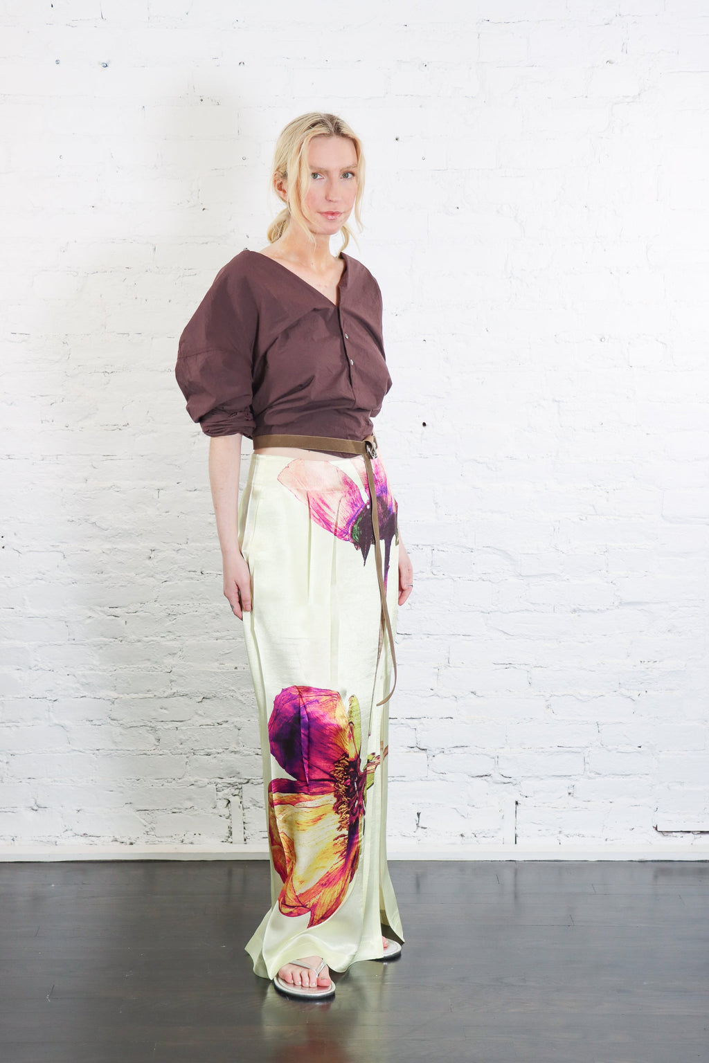 Issey Miyake Pressed Flora Pleats Skirt - Peony