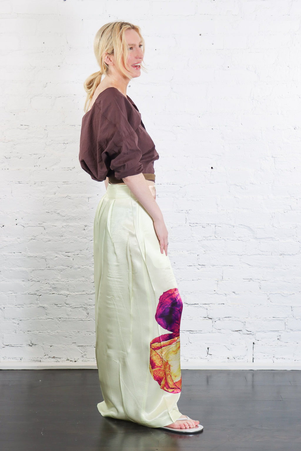 Issey Miyake Pressed Flora Pleats Skirt - Peony