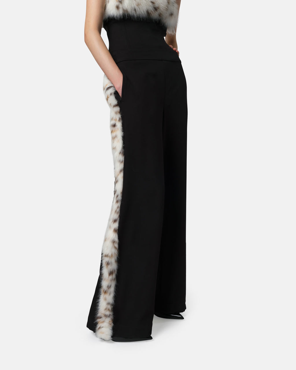 APPARIS Ivy Trim Pant - Noir/Blanc Multi