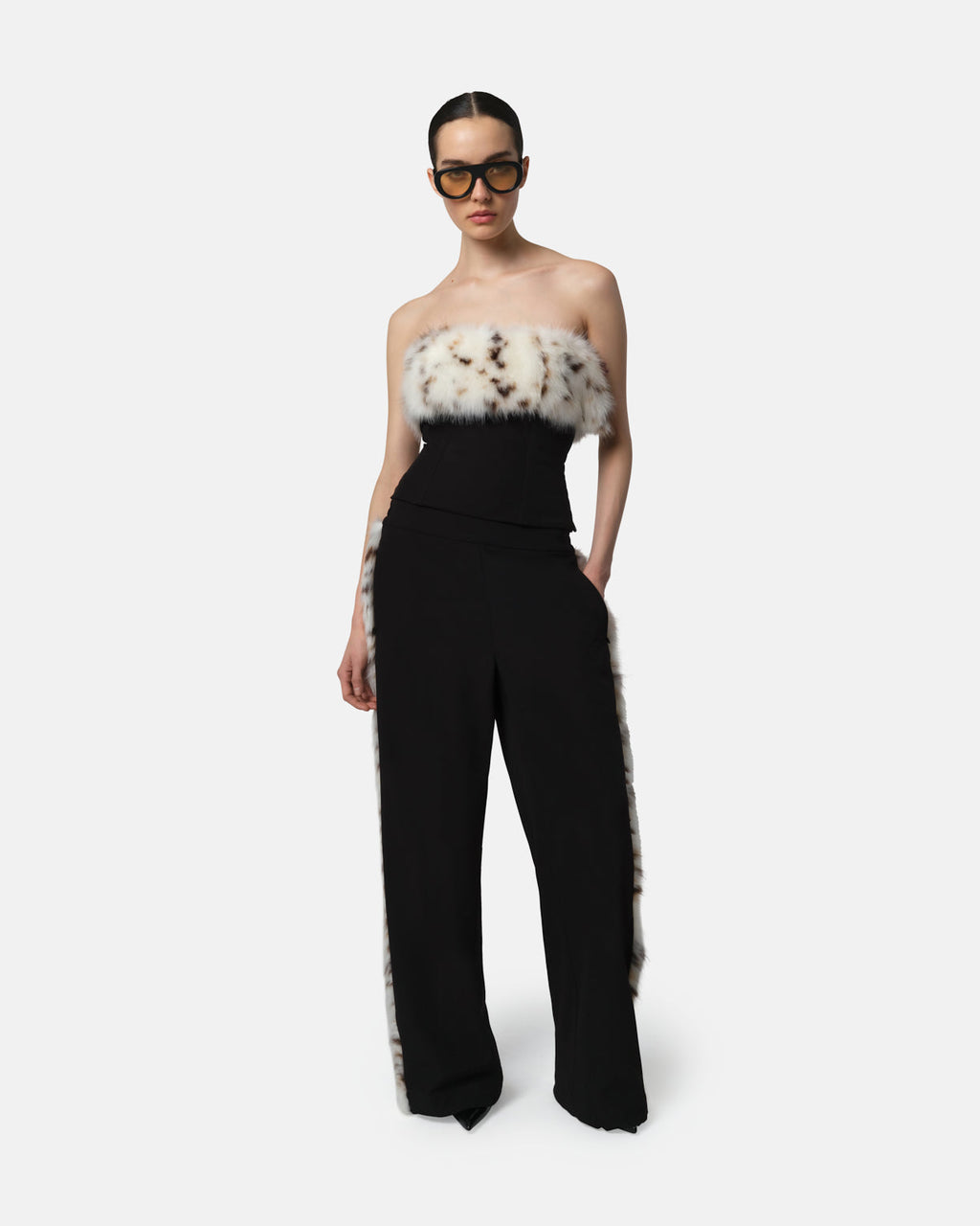 APPARIS Ivy Trim Pant - Noir/Blanc Multi