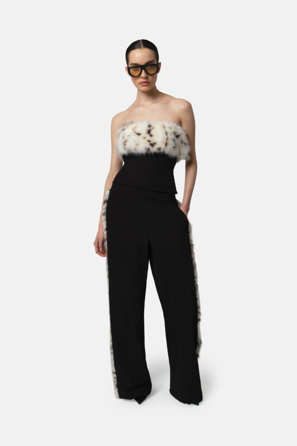 APPARIS Ivy Trim Pant - Noir/Blanc Multi