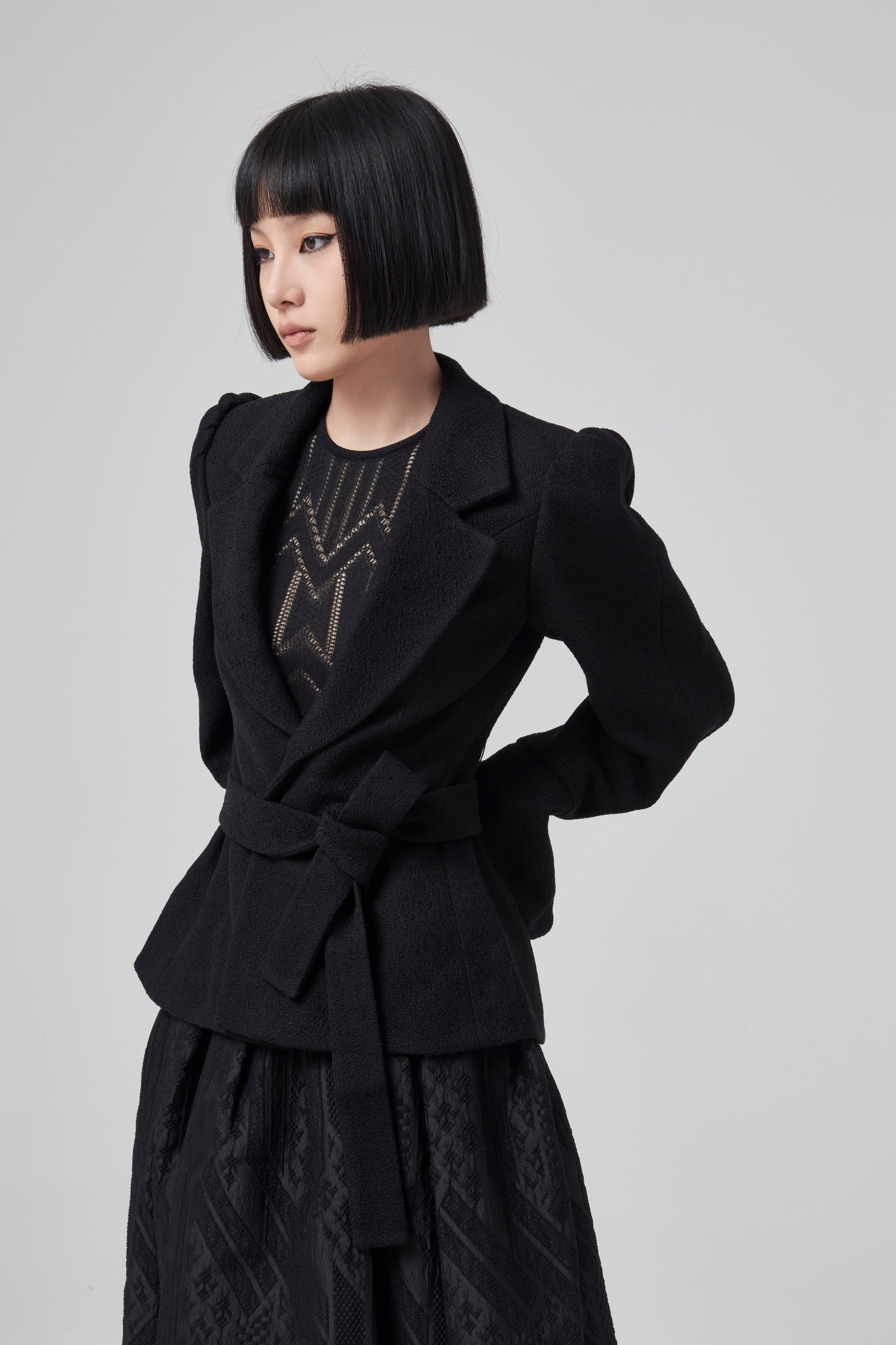 Rochas JACKET - NATURAL/BLACK