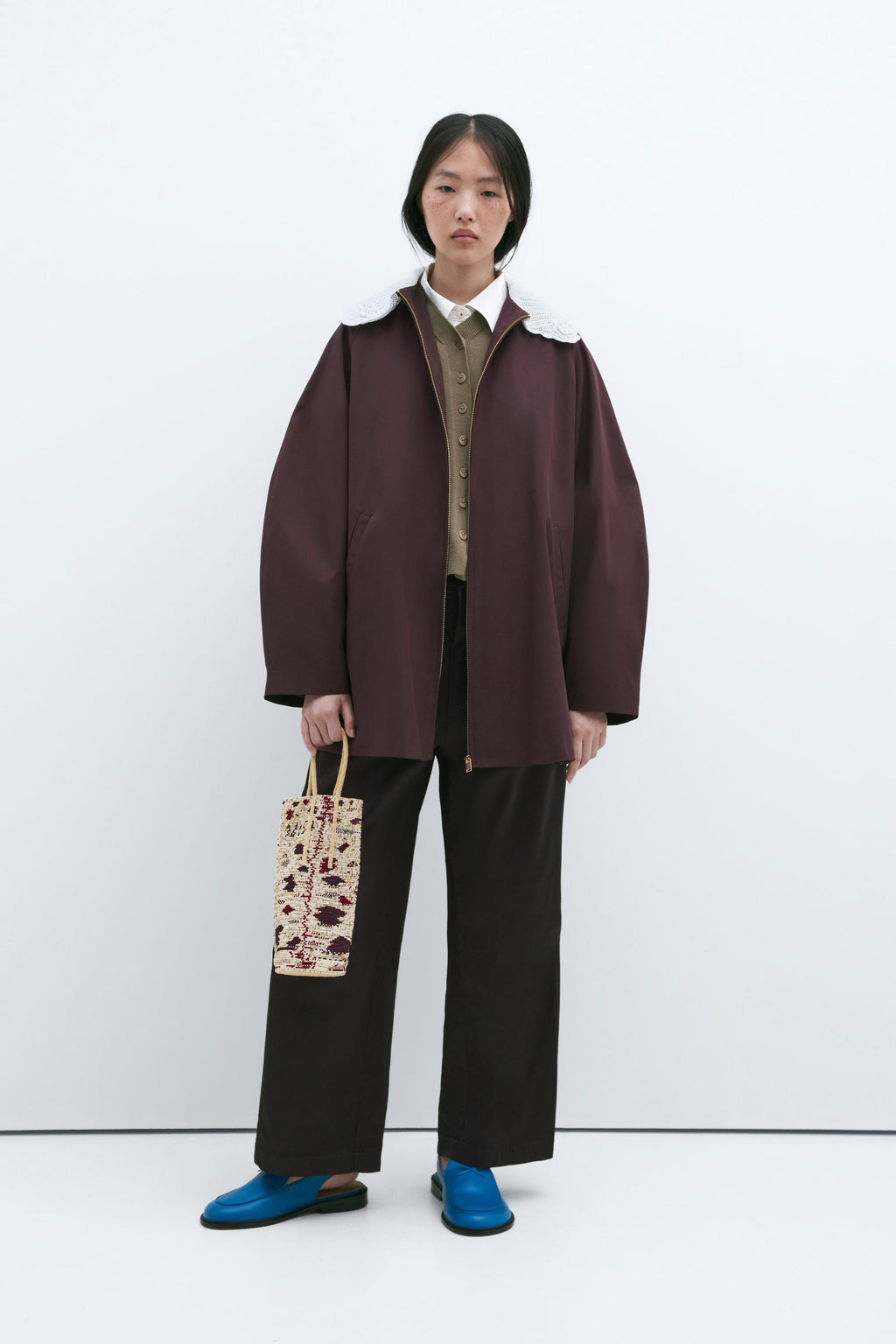 Cordera Crochet Jacket - Burgundy