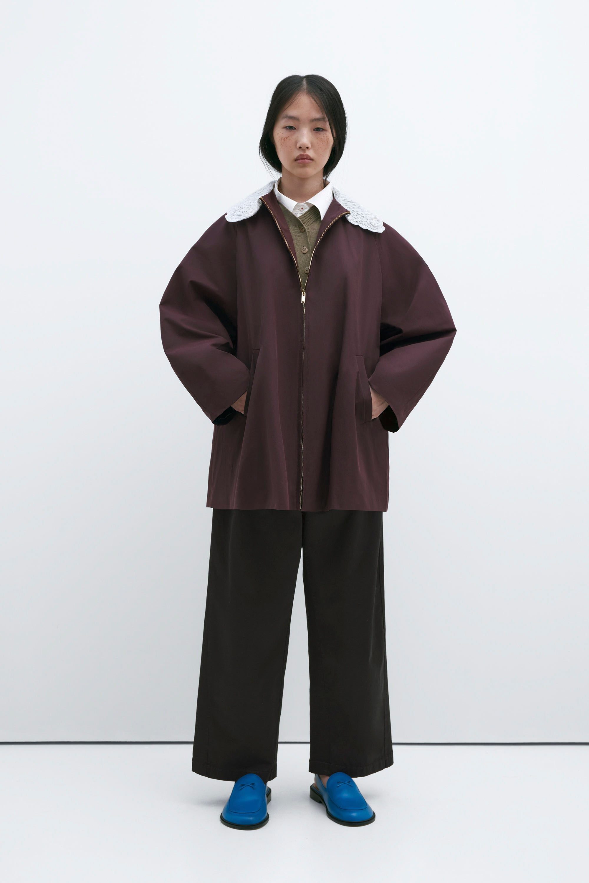 Cordera Crochet Jacket - Burgundy