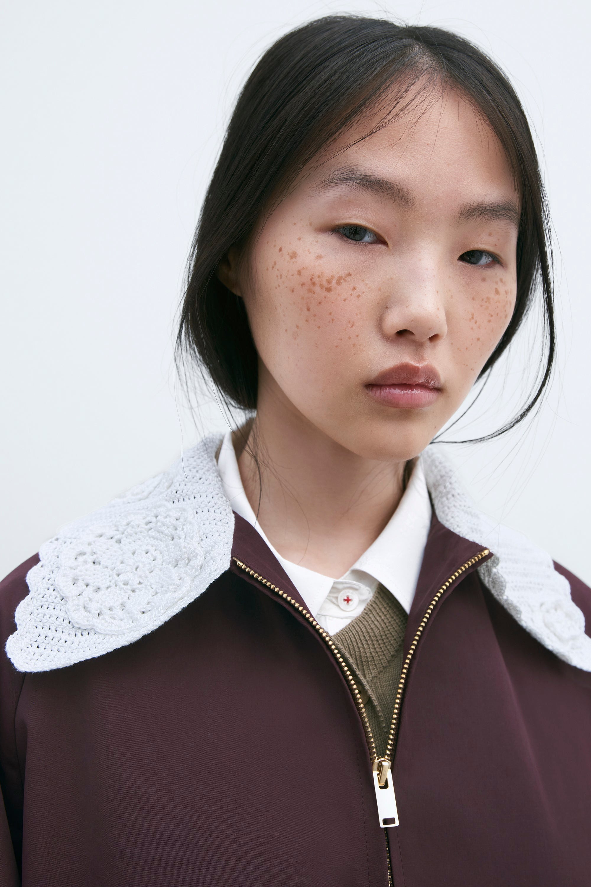 Cordera Crochet Jacket - Burgundy