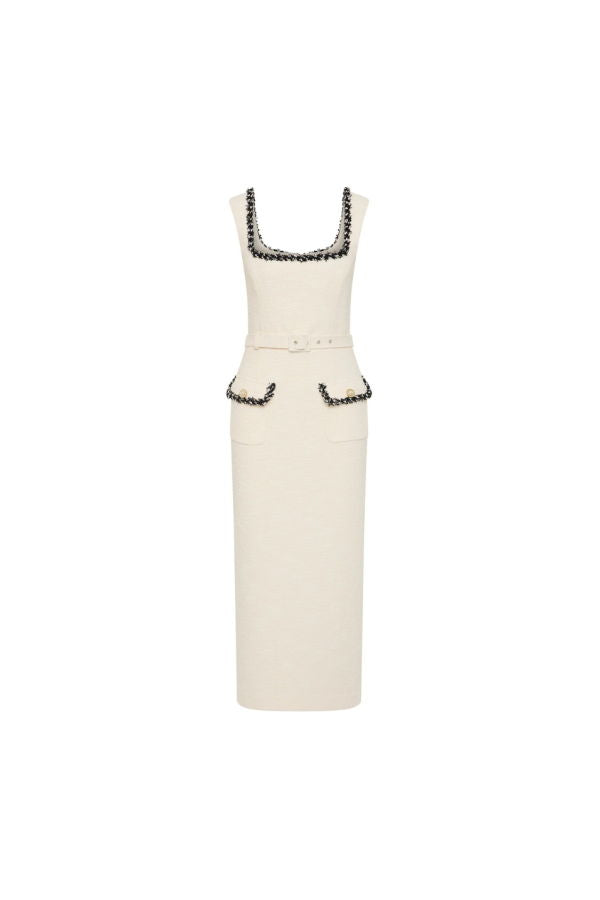 REBECCA VALLANCE Jacquie Midi Dress - Cream