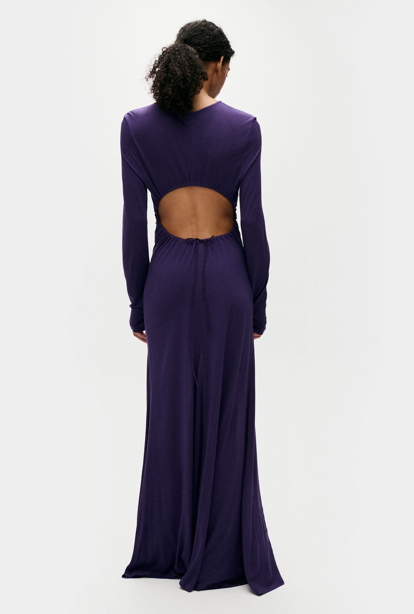Silk Laundry Jersey Modal Cutaway Dress - Nightshade