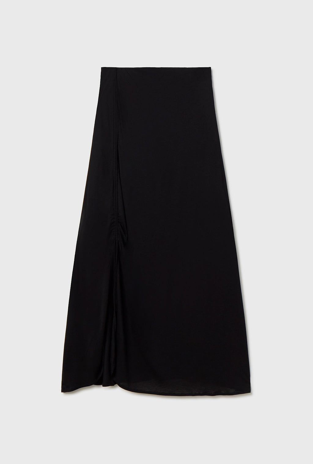 Silk Laundry Jersey Modal Ruched Skirt - Black
