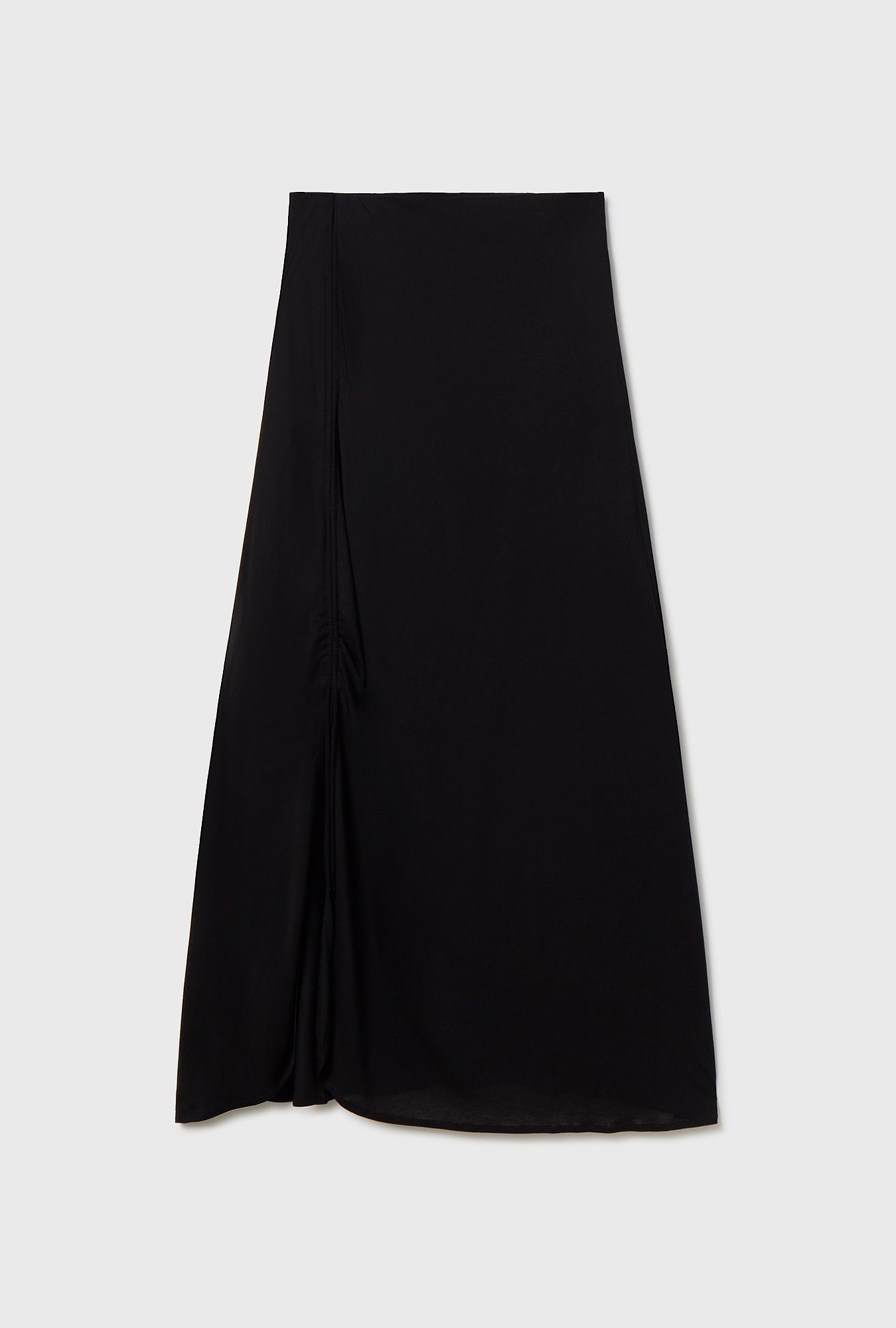 Silk Laundry Jersey Modal Ruched Skirt - Black