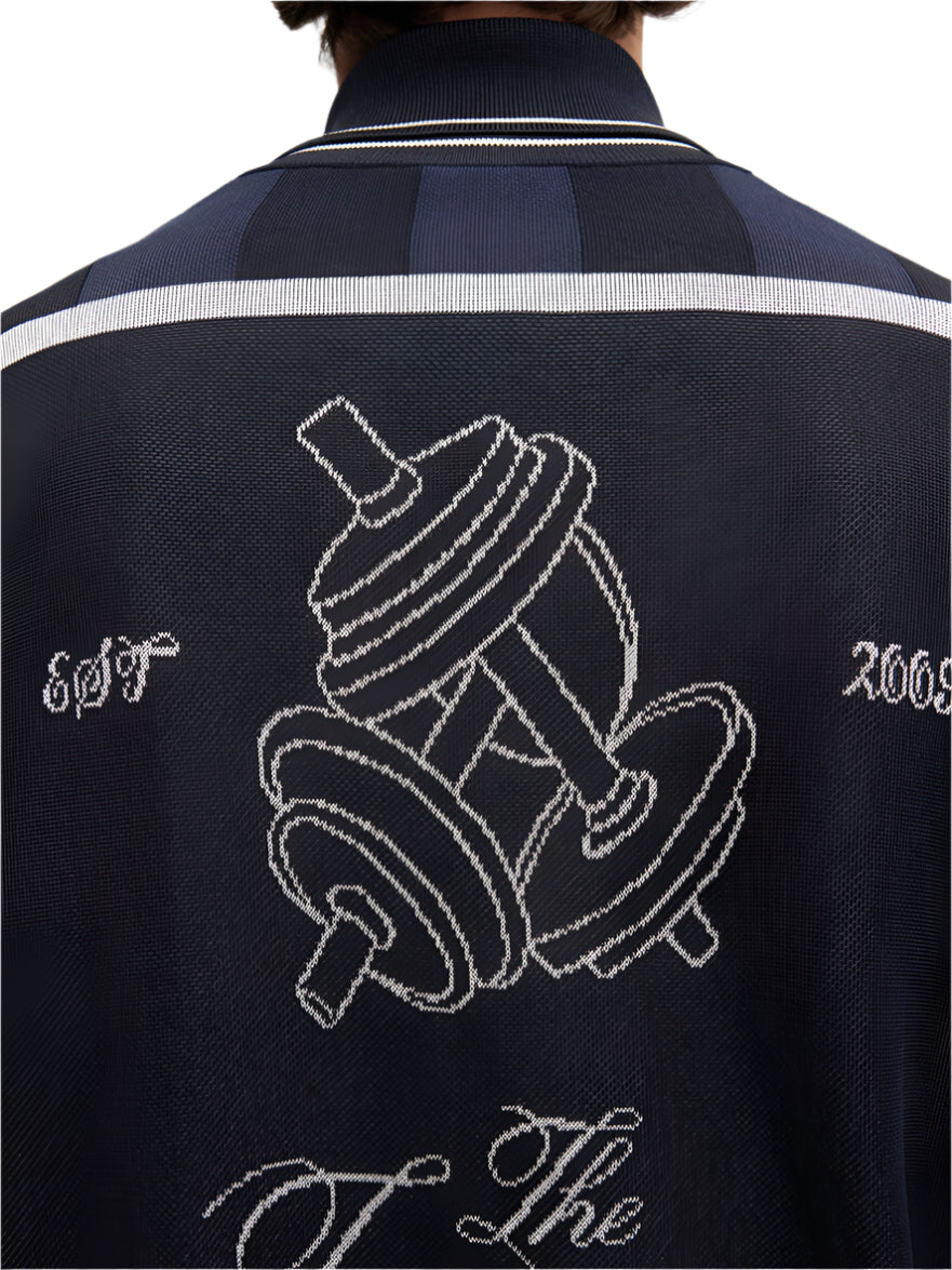 Jacquemus Jacquard Polo Shirt - Dark Navy