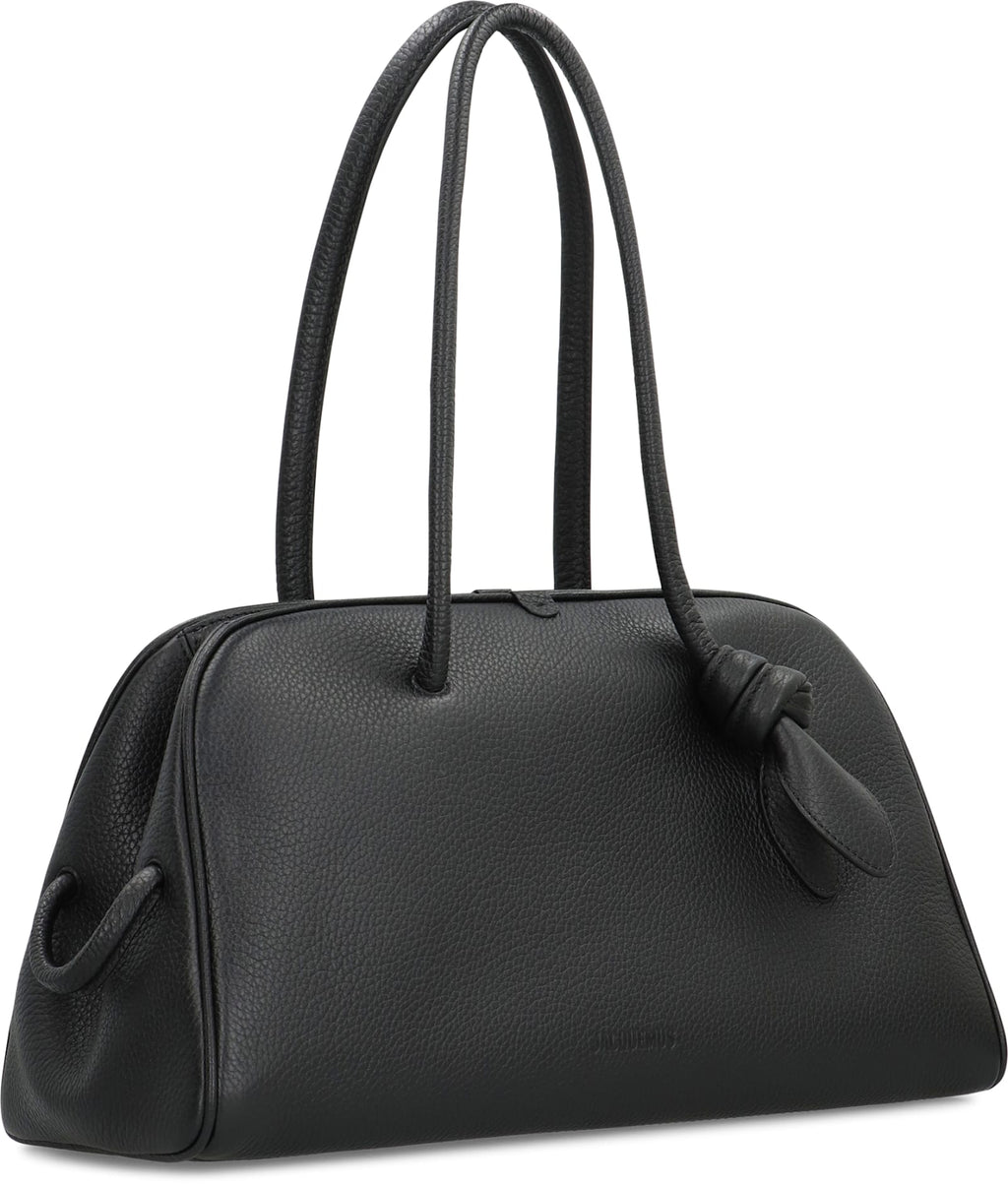 Jacquemus Bowling Bag Leather Tourism - Black