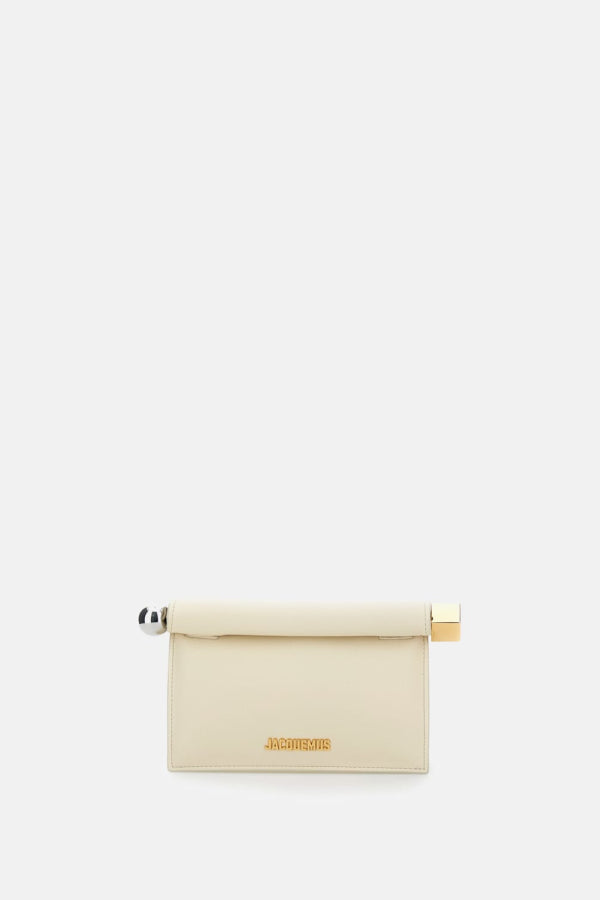 Jacquemus La Petite Pochette Rond Carre Clutch - White