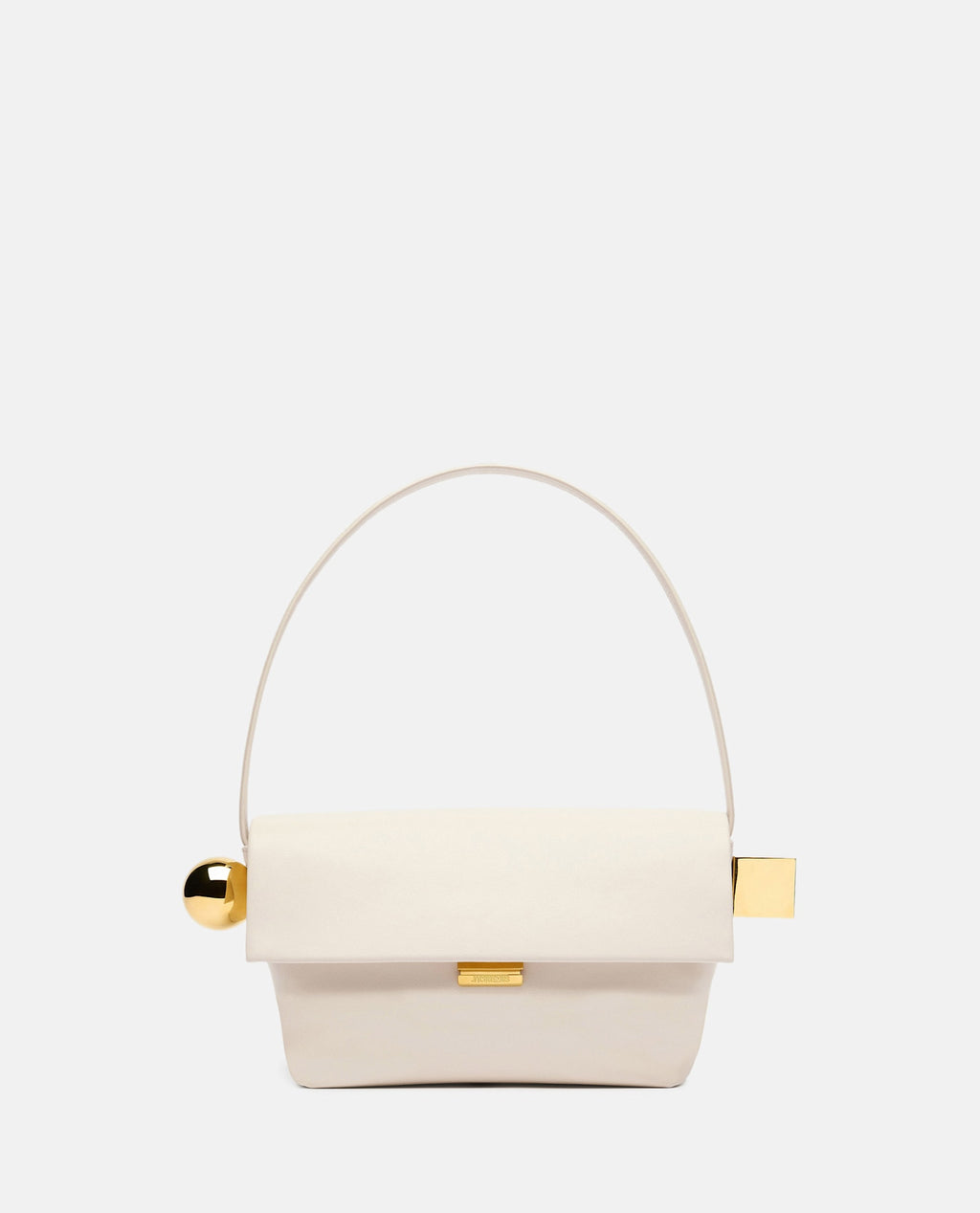 Jacquemus Le Rond Carre Leather Shoulder Bag - White