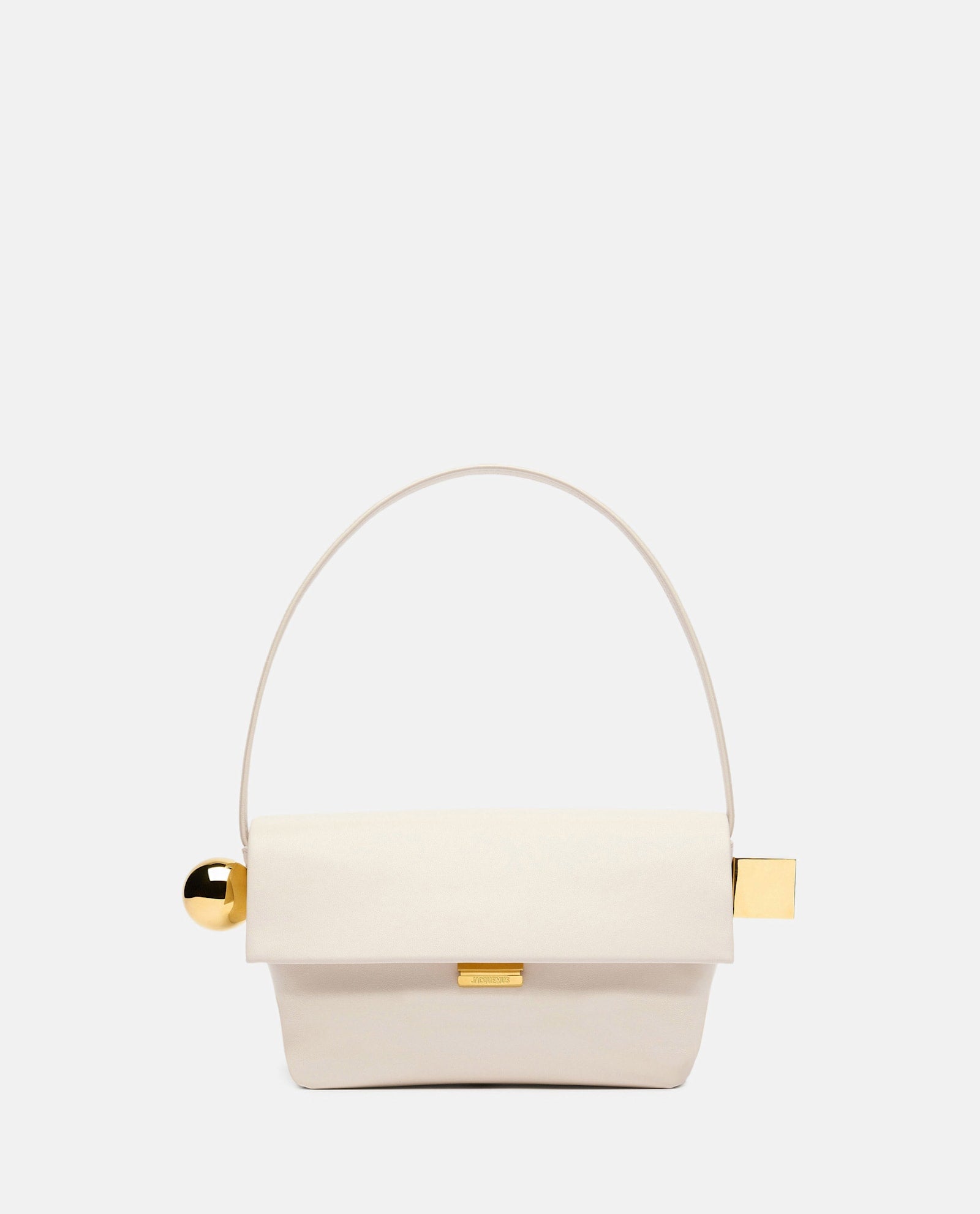 Jacquemus Le Rond Carre Leather Shoulder Bag - White